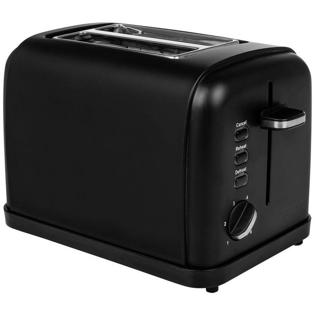 PRINCESS Toaster Black Steel Toaster mit Brötchenaufsatz