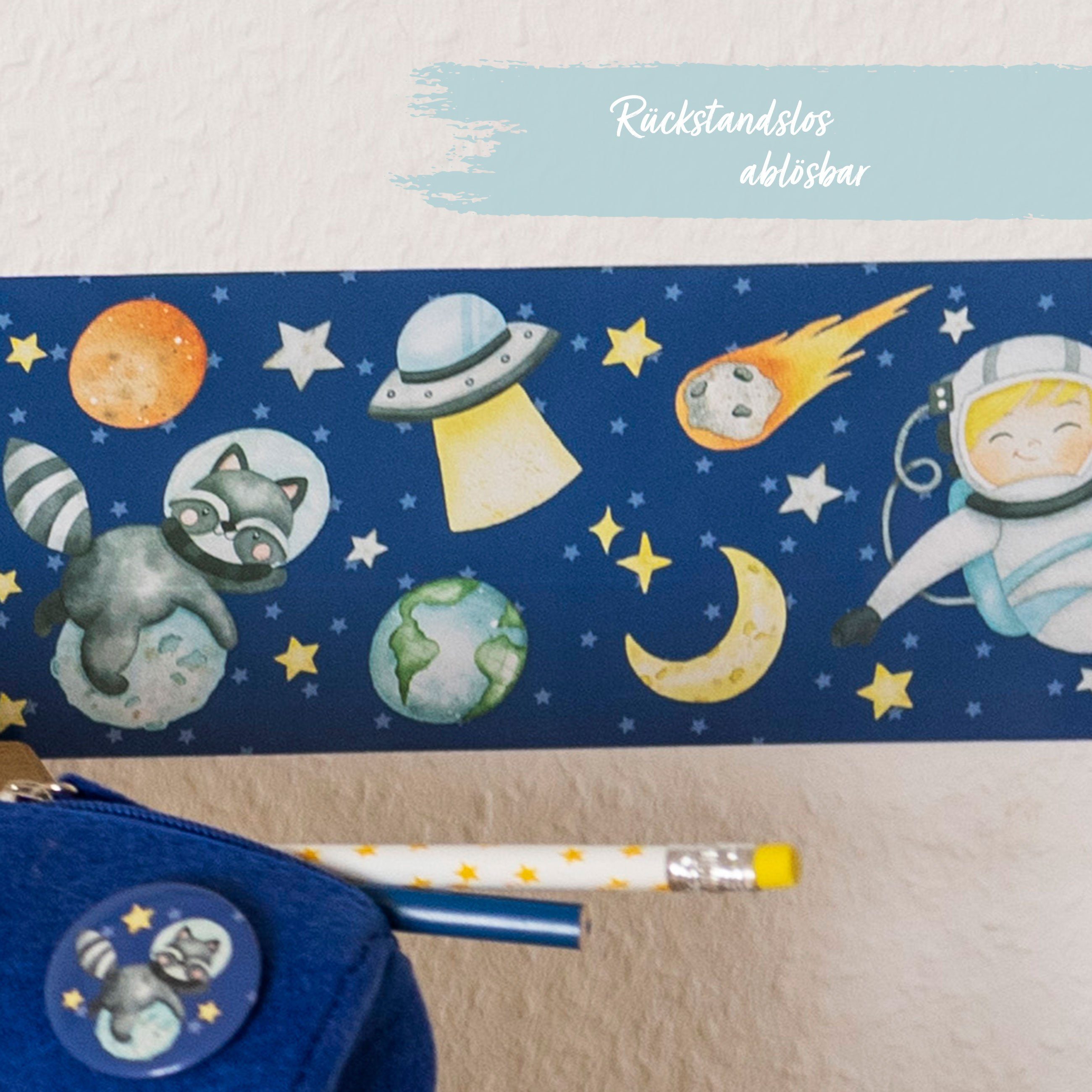 PAPIERDRACHEN Bordüre Papierdrachen Kinderbordüre, Bordüre für das Kinderzimmer