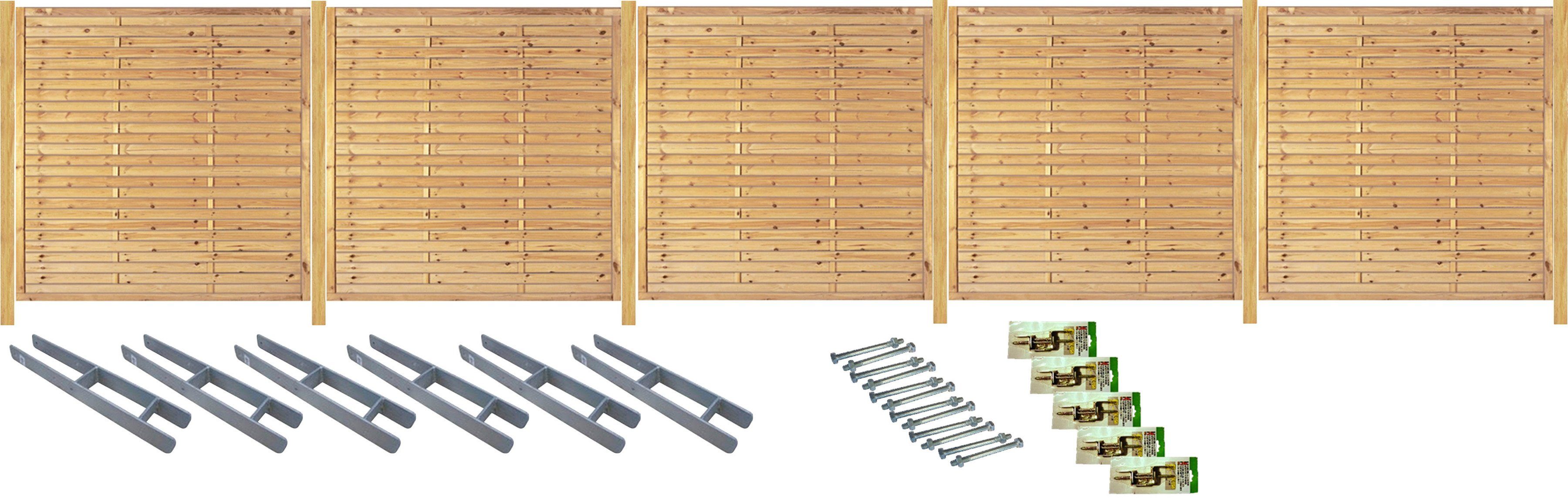 Tetzner & Jentzsch Sichtschutzelement Las Vegas 3, (Set), kesseldruckimprägniert