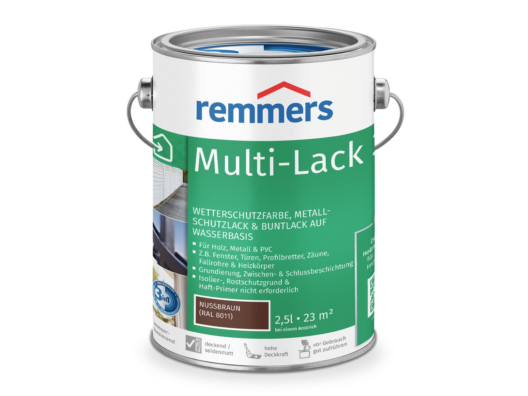 Remmers Wetterschutzfarbe Multi-Lack 3in1 anthrazitgrau (RAL 7016) 2,5 Liter