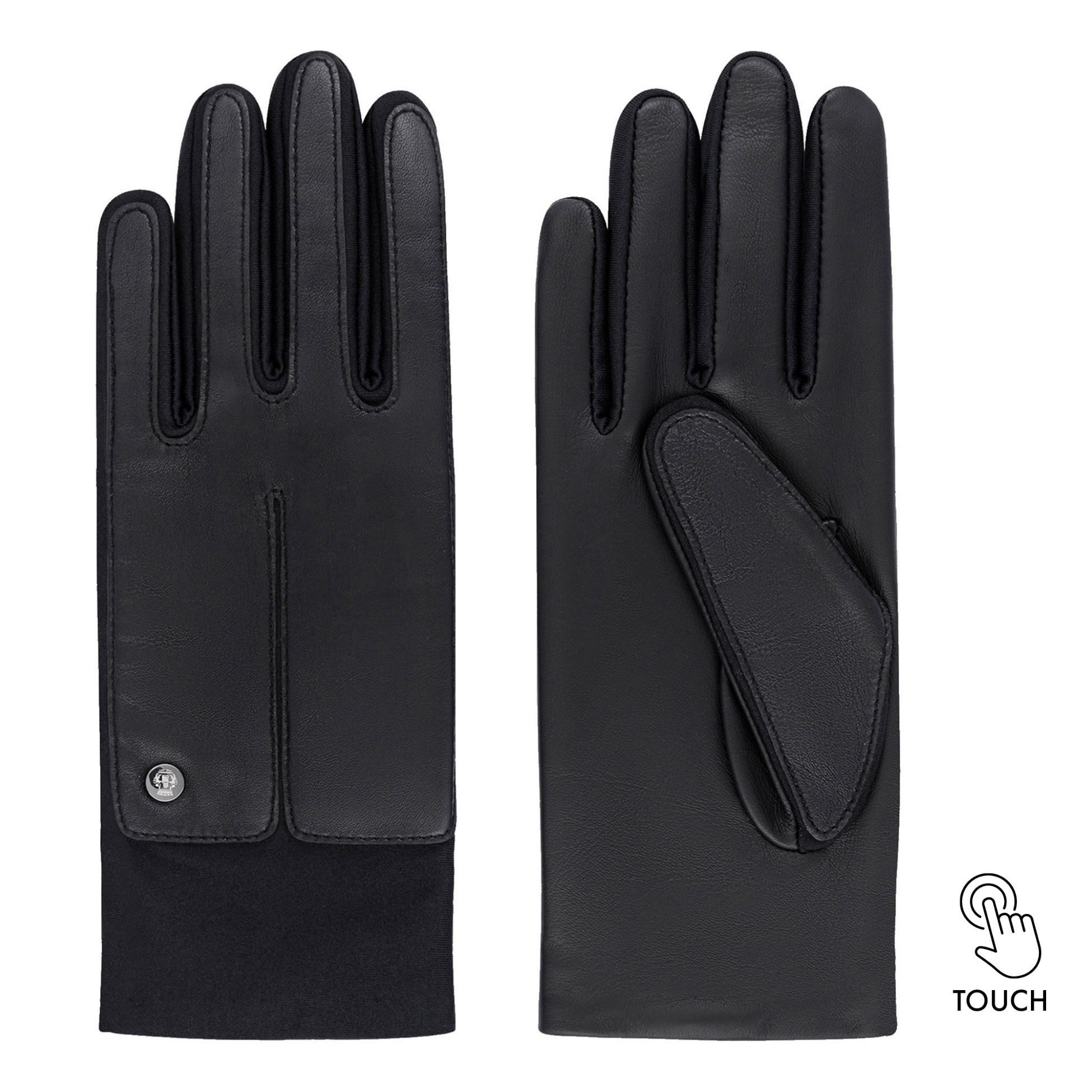 Roeckl Lederhandschuhe Stockholm Touch Fingerhandschuhe mit Fleece Futter
