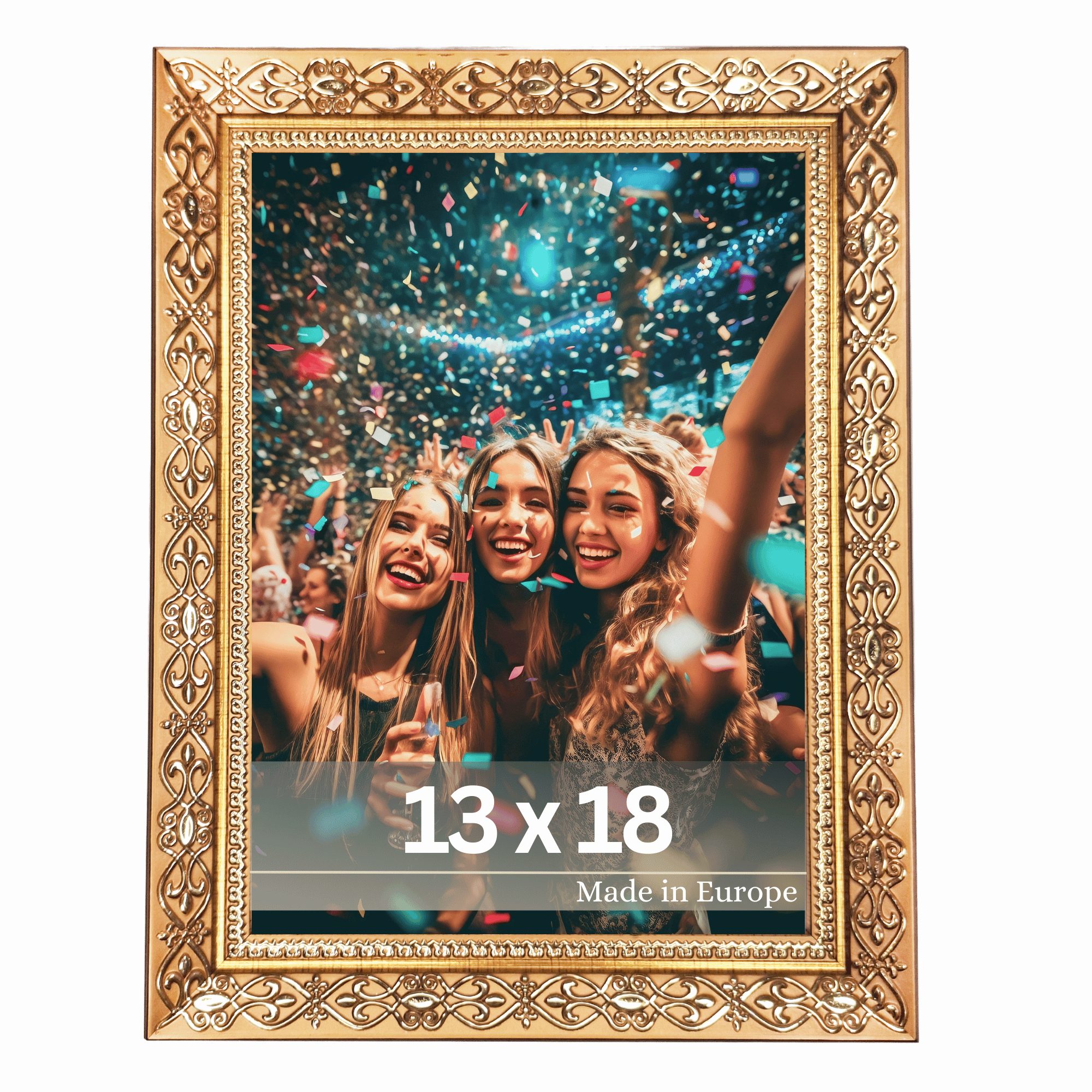 Victor (Zenith) Bilderrahmen Vermeer, Bilderrahmen 13x18 cm Gold, Bilderrahmen Barock, Antik