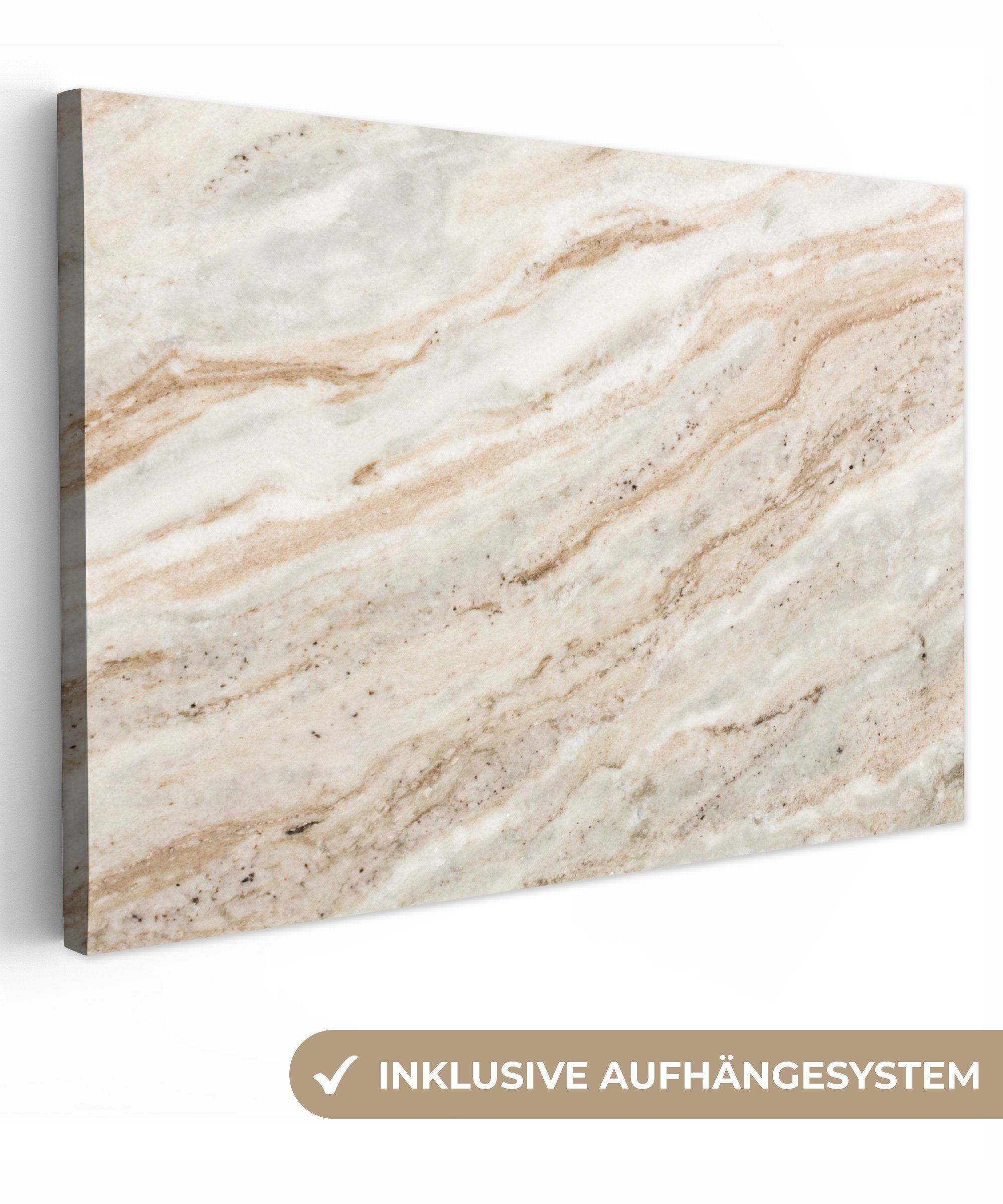 OneMillionCanvasses® Leinwandbild Marmor - Steine - Quarz - Textur, Fotodru günstig online kaufen