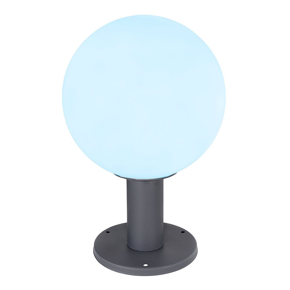 GLOBO LIGHTING LED Außen-Stehlampe, Leuchtmittel inklusive, Warmweiß, RGB LED Außenleuchte Stehlampe Standleuchte Sockellampe Fernbedienung
