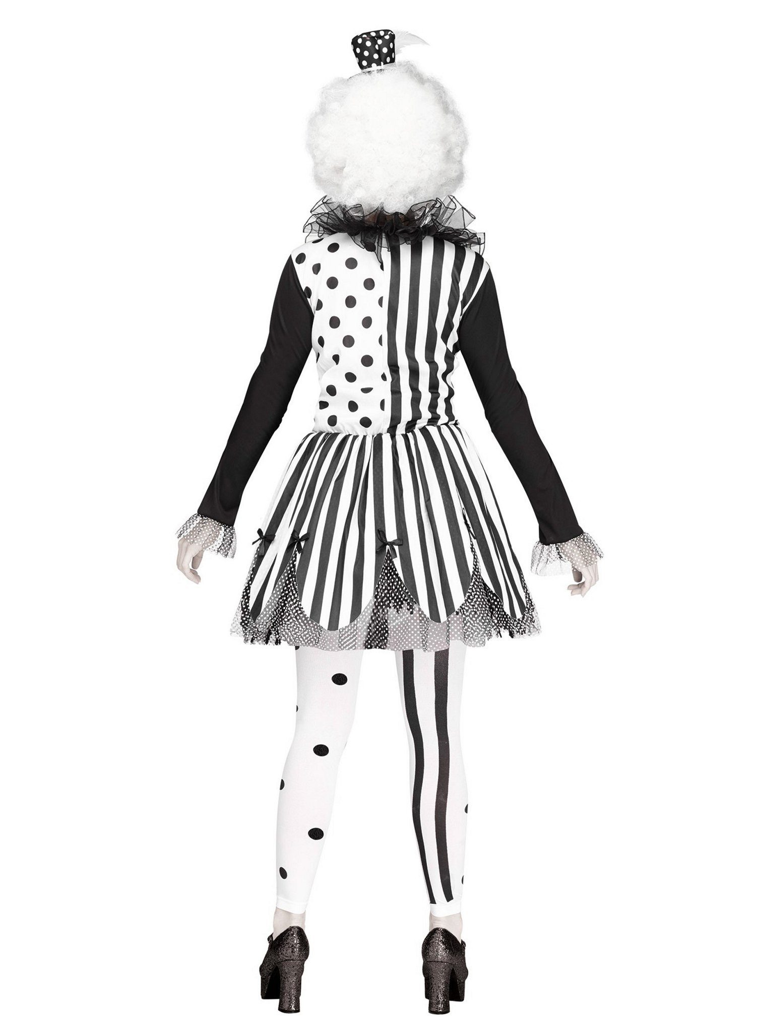 Fun World Clown-Kostüm Clown Pantomimin - Faschingskostüm Damen Karneval, Die bringt Dich schon nicht um, die tut nur so!