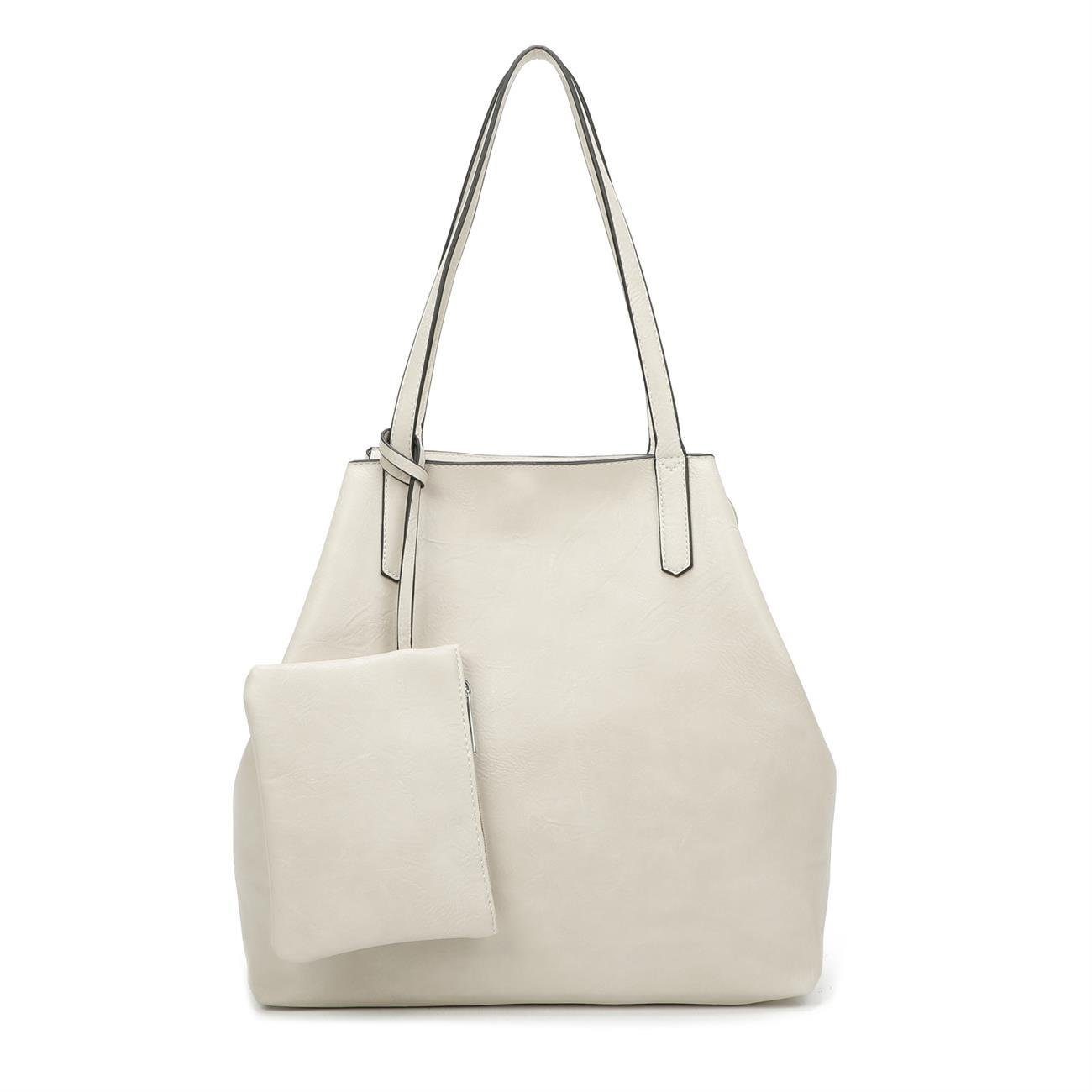 ITALYSHOP24 Schultertasche Damen Tasche SET 2in1 Umhängetasche XXL Shopper günstig online kaufen