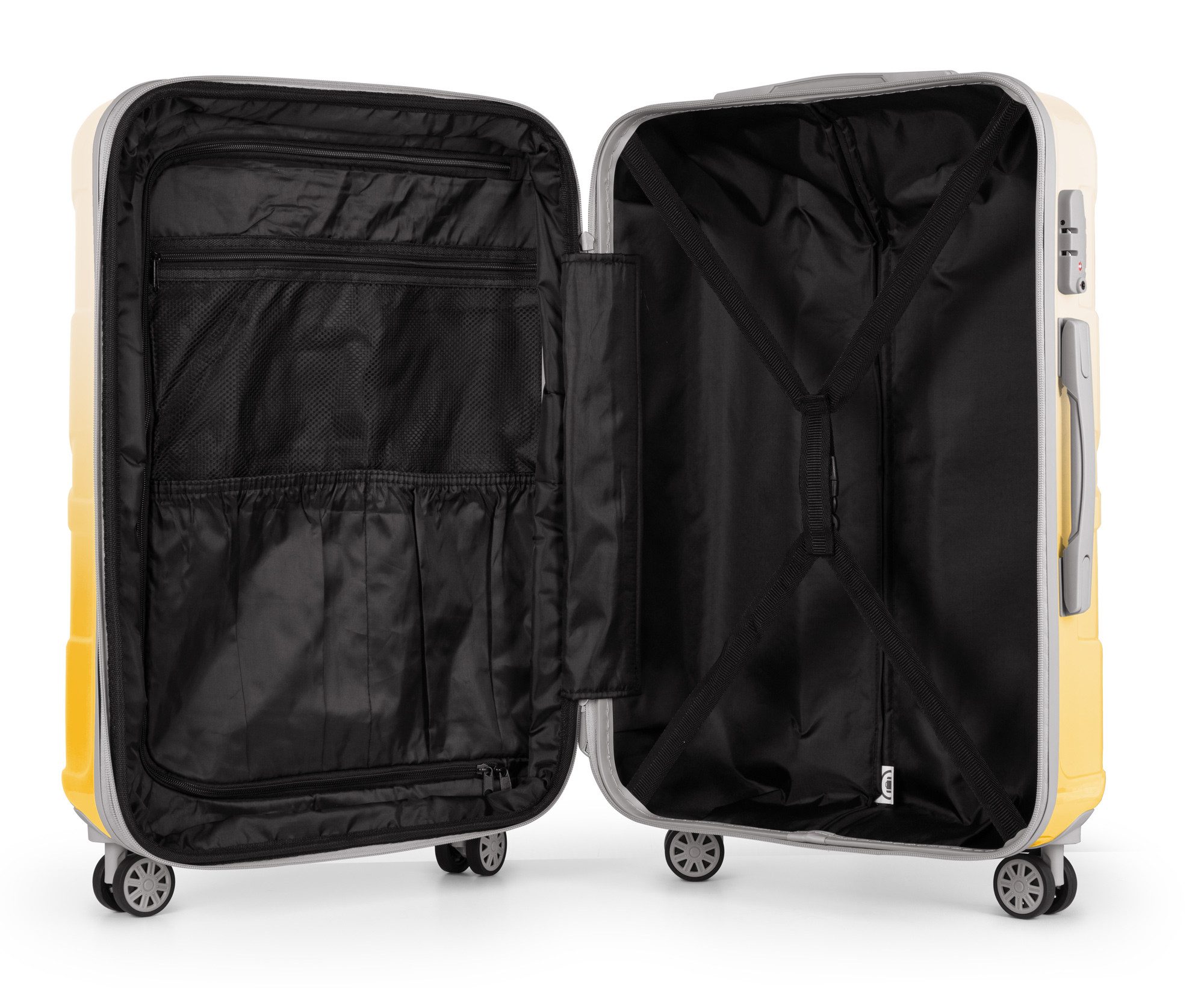 Suitline Koffer S1, 4 Rollen, mittelgroßer Hartschalen-Koffer Check-In Reisekoffer TSA 68 L