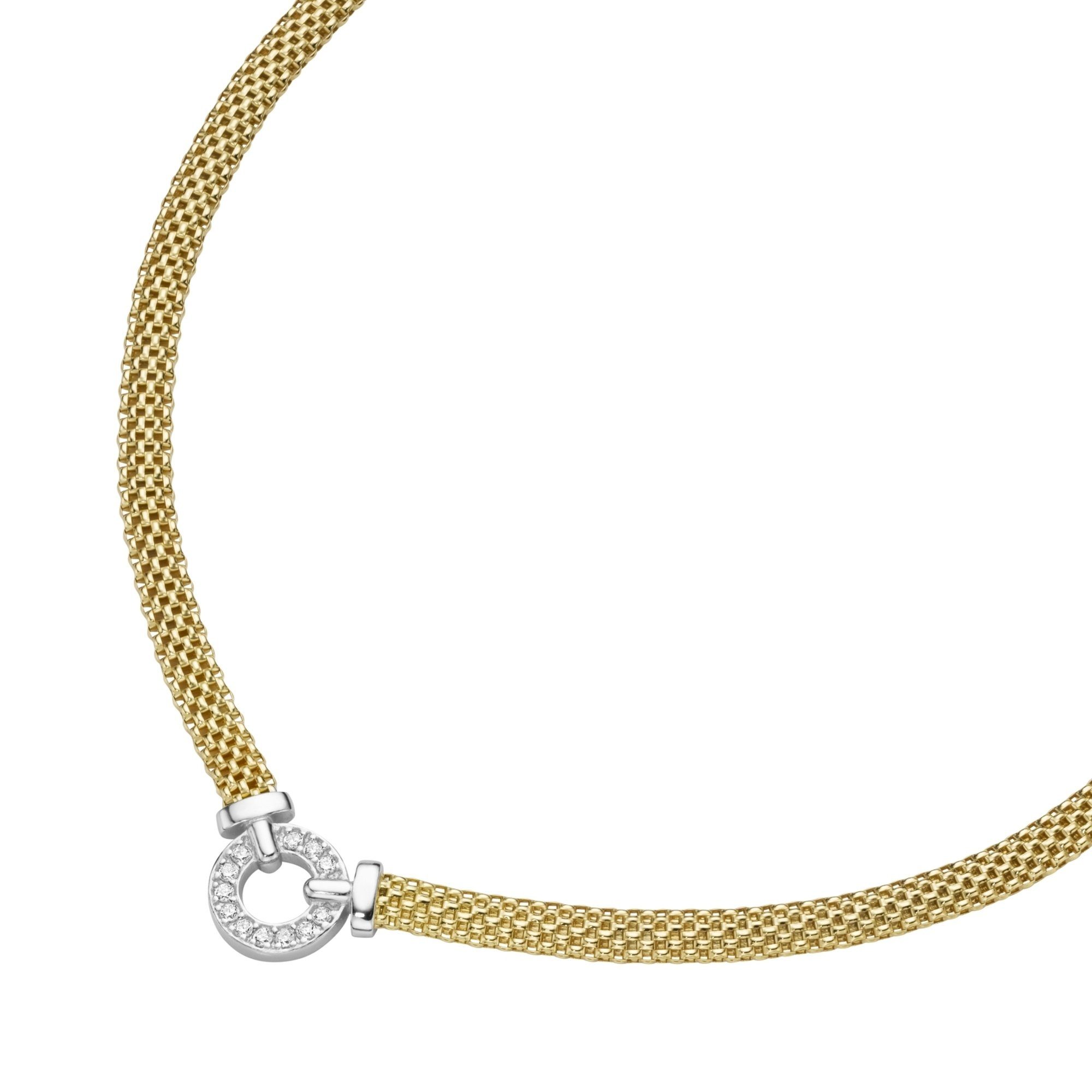 Smart Jewel Collier elegant mit Zirkonia, Silber 925