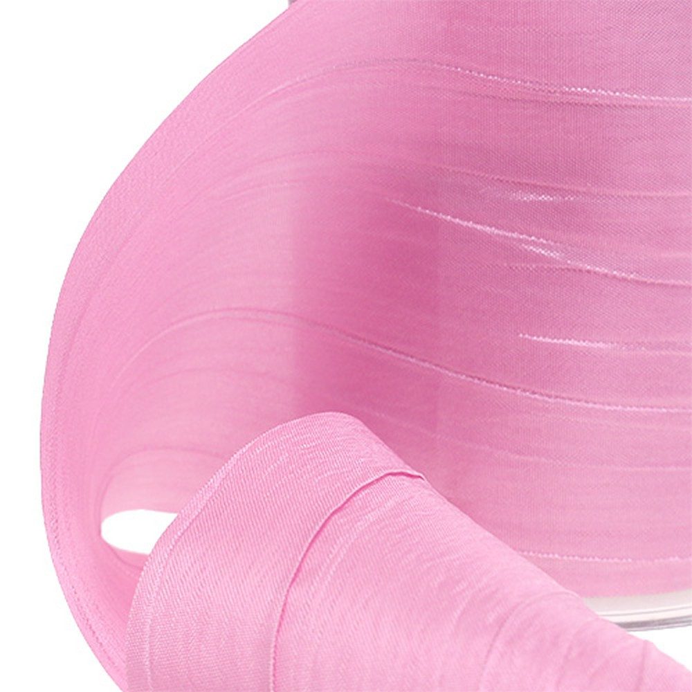 Mabella Decorbänder GmbH Tischläufer Tischband Crash Rosa 100mm 15m, Dekoband für Hochzeit