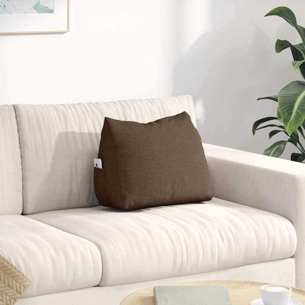 vidaXL Rückenkissen Rückenkissen Braun 45 x 20 x 35 cm Stoff, 1-tlg.