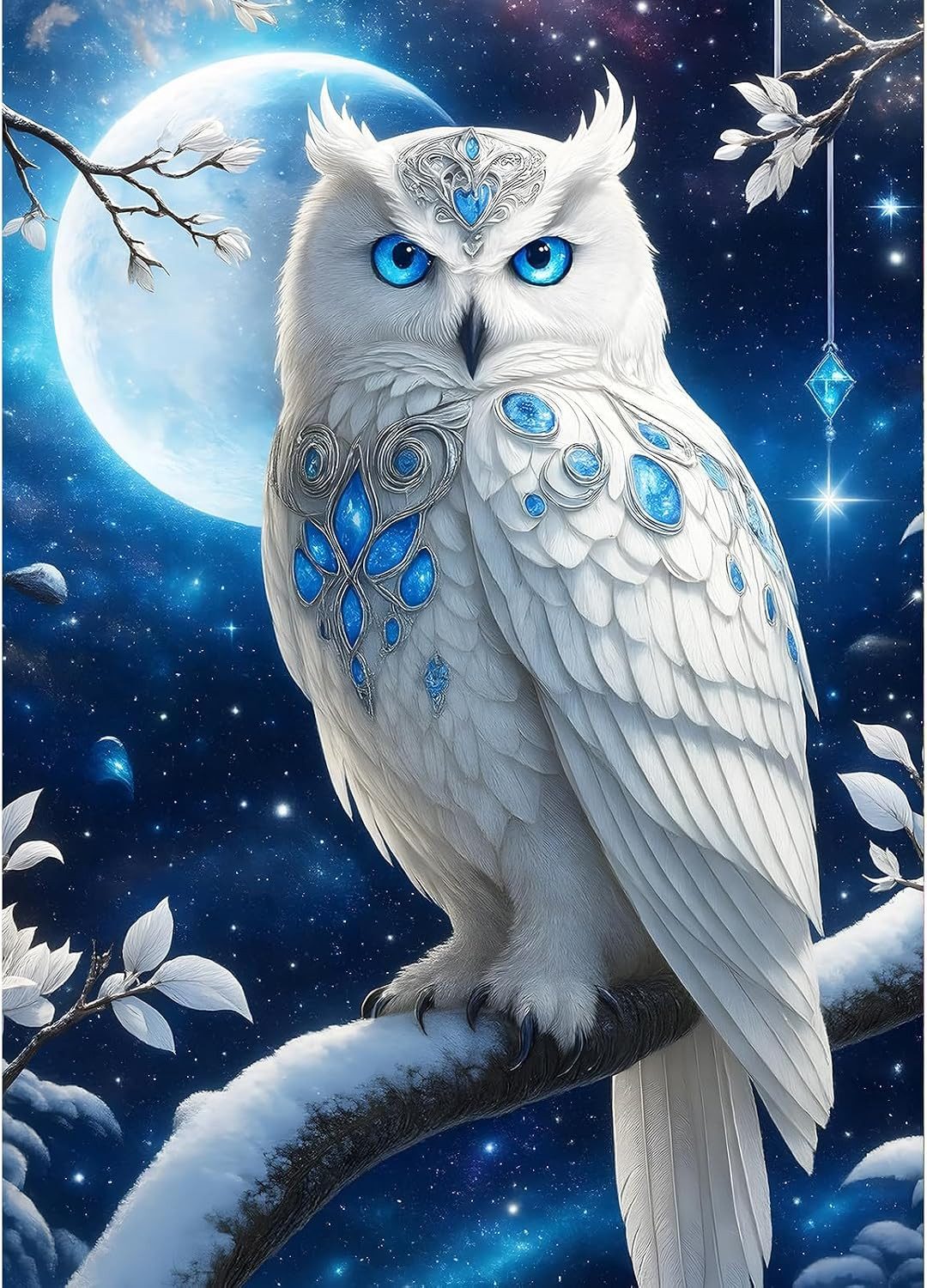 Venicce Love Kreativset Diamond Painting Bilder, 5D Diamant Painting Malerei Set – Schnee Eule, (1-tlg)