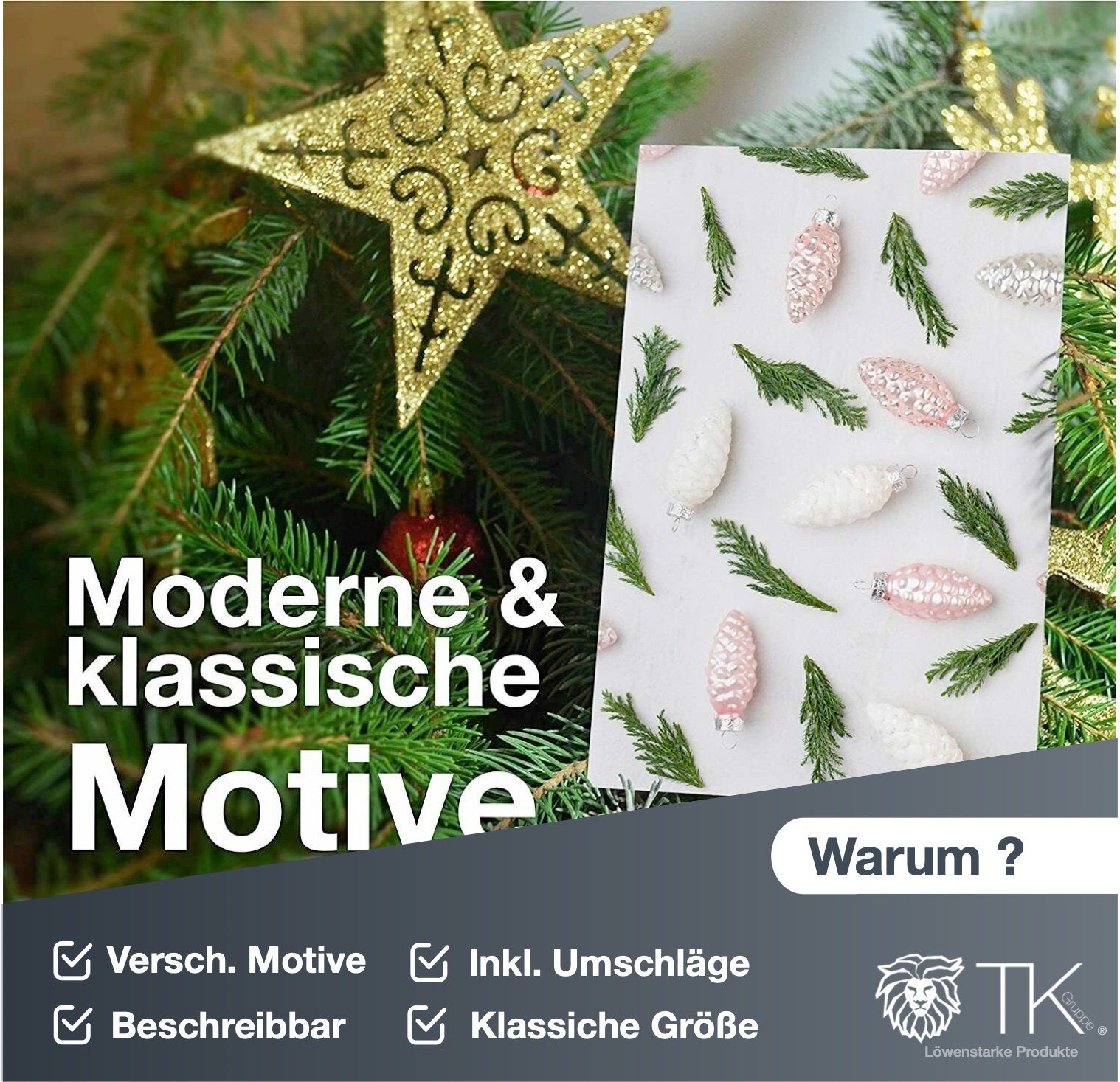 48x Karten Postkarten TK Gruppe Grußkarten Geschenkkarten Weihnachtskarte Weihnachten