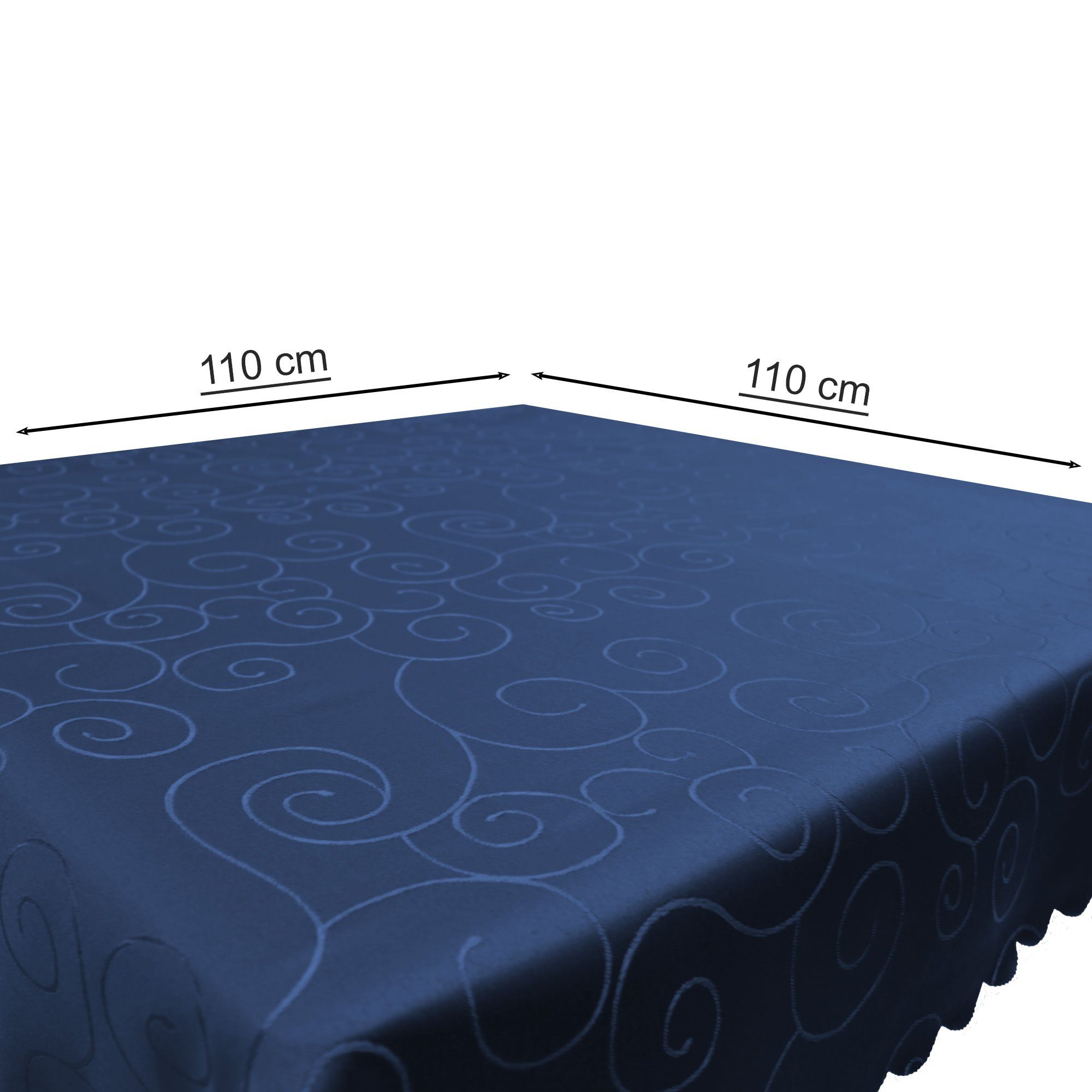 Haus und Deko Tischdecke Tischdecke Damast Ornamente eckig Circle Struktur bügelfrei pflegeleic (1-tlg) – Bild 3 von 5