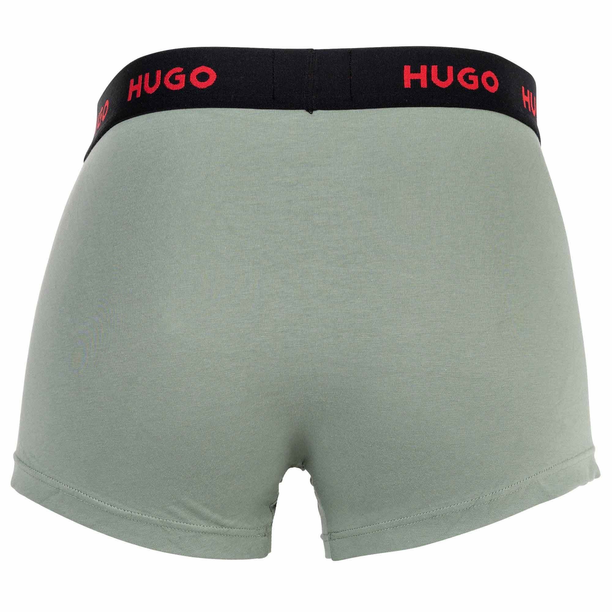 Boxer Boxer Trunks Triplet Grau/Blau 3er Herren HUGO - Shorts, Pack