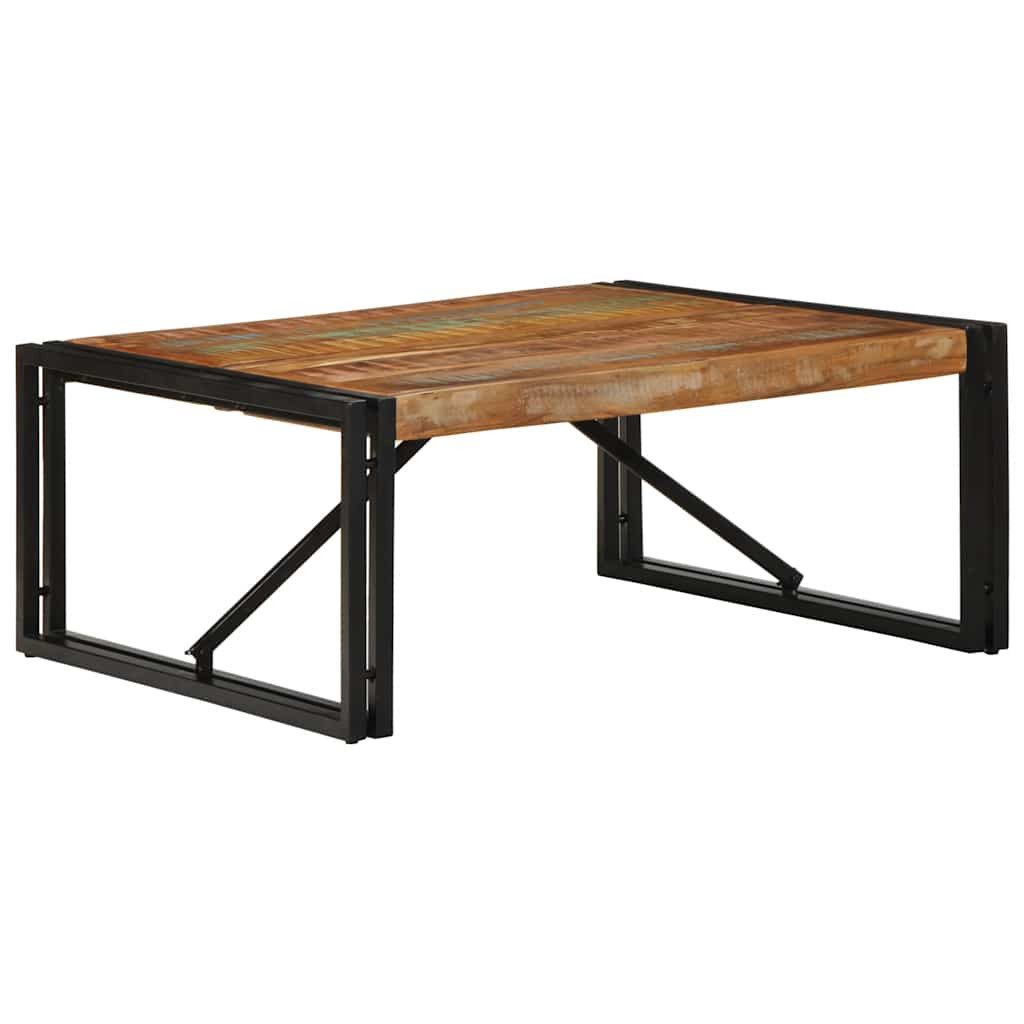 vidaXL Couchtisch Couchtisch Mehrfarbig 80x80x35 cm Altholz Massivholz (1-St)