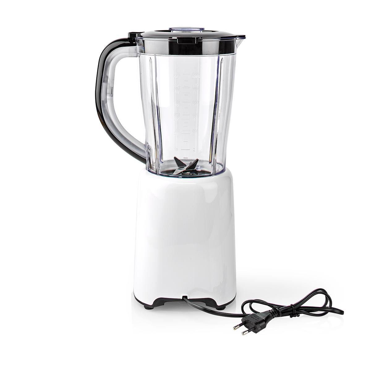 Nedis Standmixer KABL300CWT, 800 W, 2 Geschwindigkeitsstufen, rutschfeste Füße, für Smoothies und Suppen
