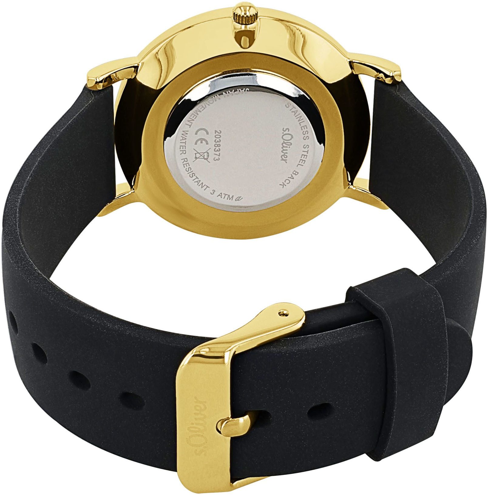 s.Oliver Quarzuhr 2038373, Armbanduhr, Damenuhr, analog, Silikonarmband günstig online kaufen