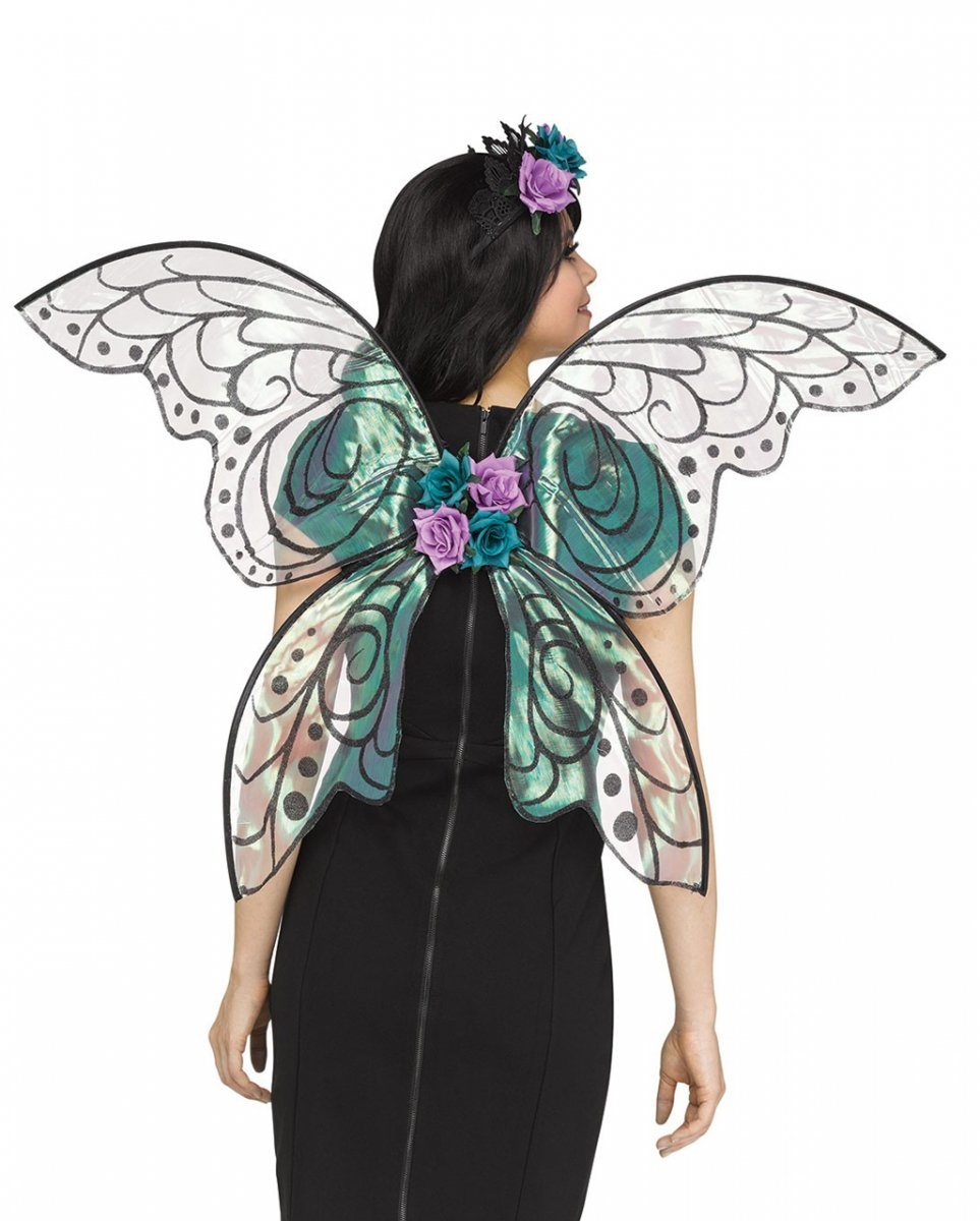 Horror-Shop Kostüm-Flügel Schimmernde Kostümflügel für Feen- & Fantasy Verkl