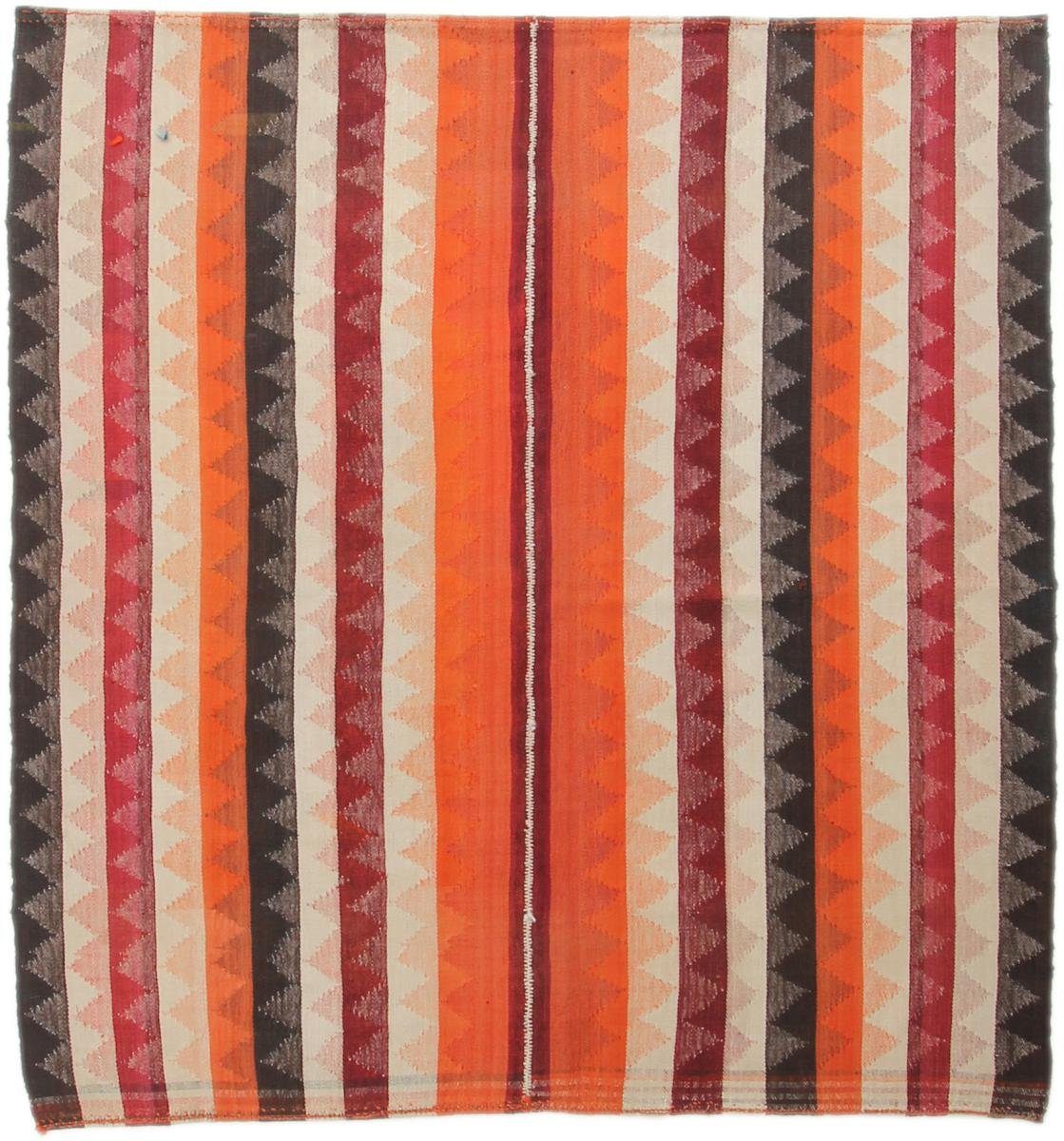 Orientteppich Kelim Fars Antik 147x149 Handgewebter Orientteppich / Perserteppich, Nain Trading, rechteckig, Höhe: 4 mm