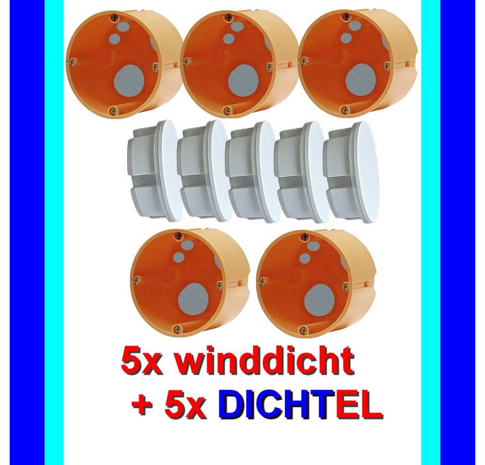 Thumbnail - DICHTEL Steckdosenblende Hohlwanddose winddicht HK50 Ø68x48mm Gerätedose luftdicht HWD, (10 tlg), Hohlwanddose winddicht...
