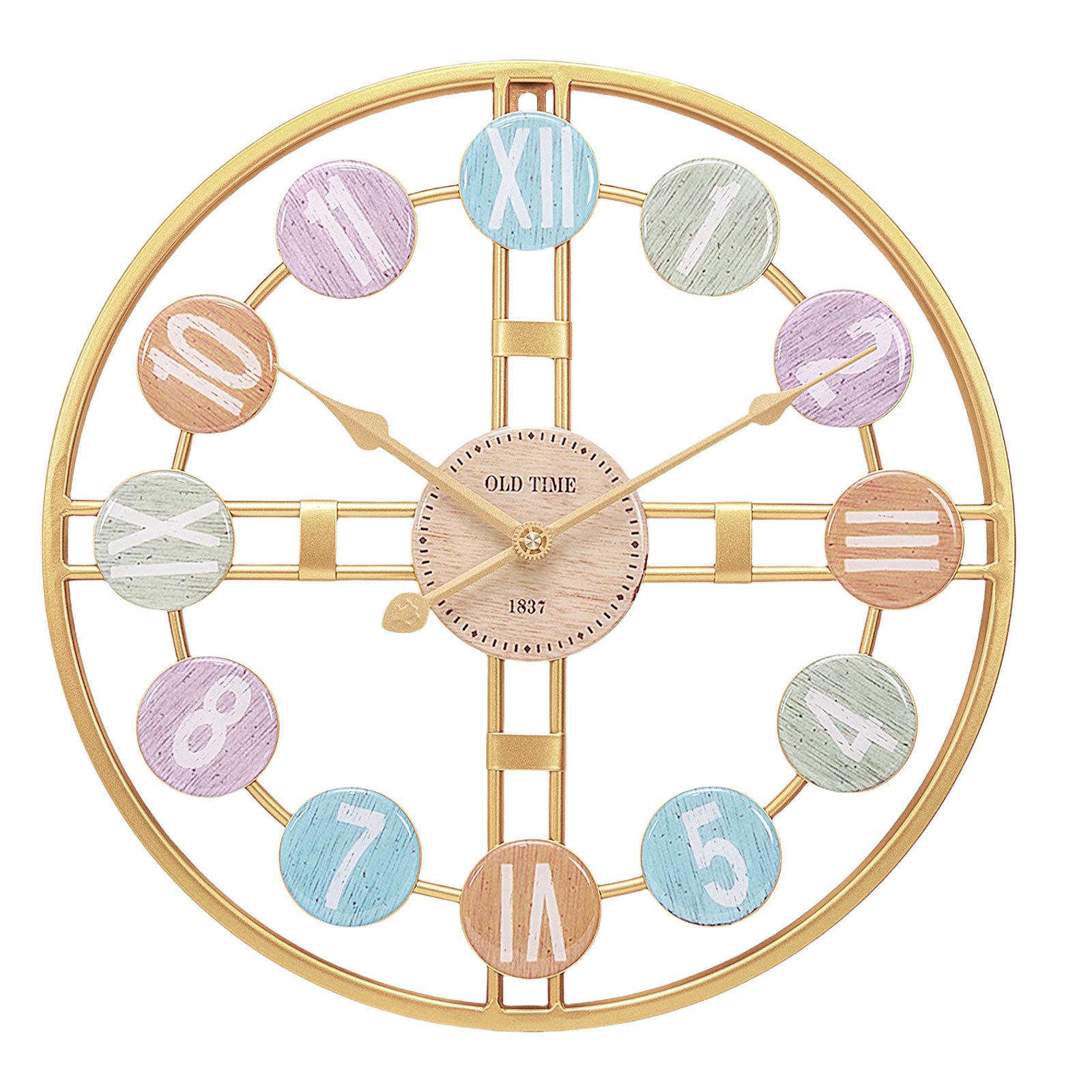 Yorbay Wanduhr Groß Ohne Tickgeräusche, Wanduhr Gold Vintage, Wanduhren (fü günstig online kaufen