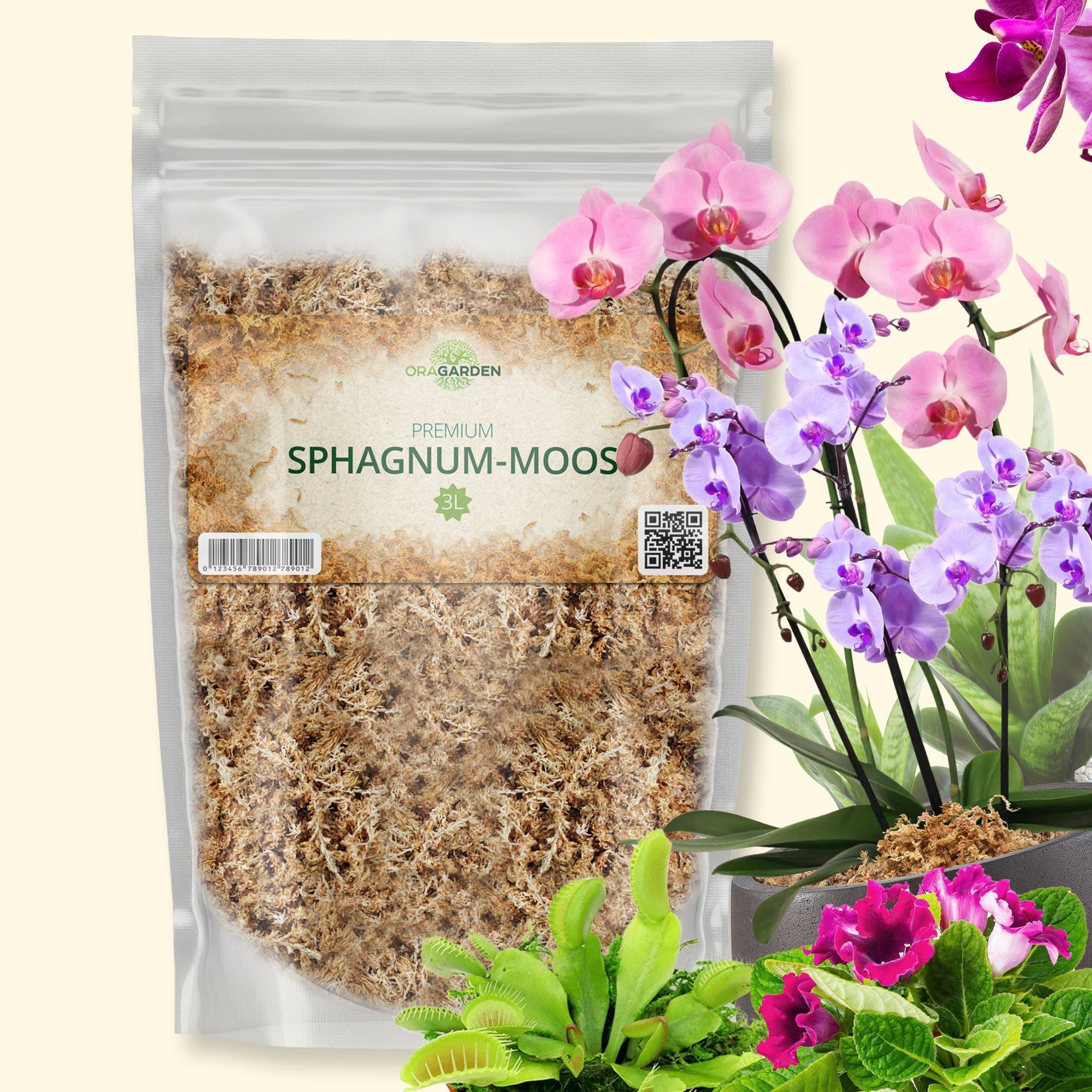 OraGarden Terrarien-Substrat OraGarden Spaghnum-Moos, mit keine