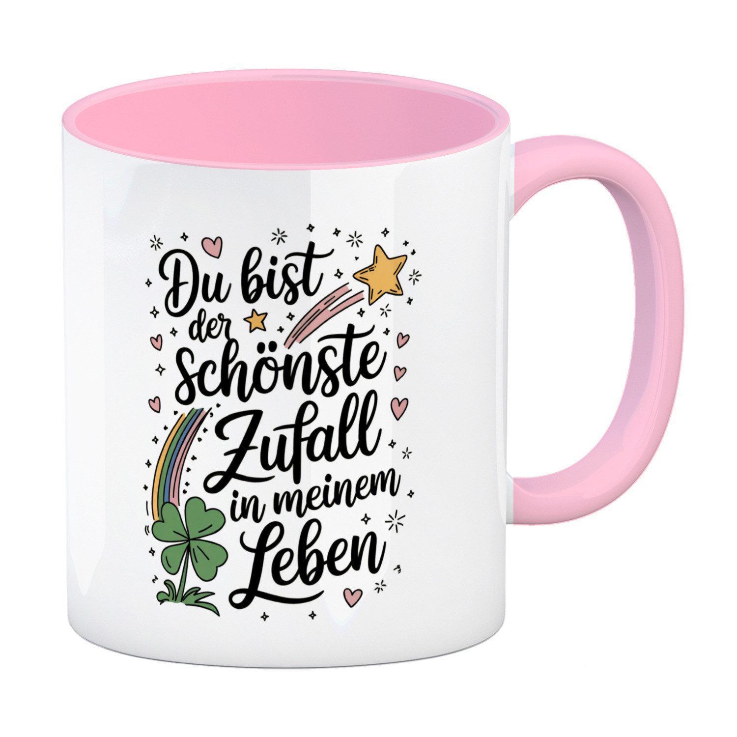 Tasse Kaffeebecher in rosa Schönster Zufall im Leben