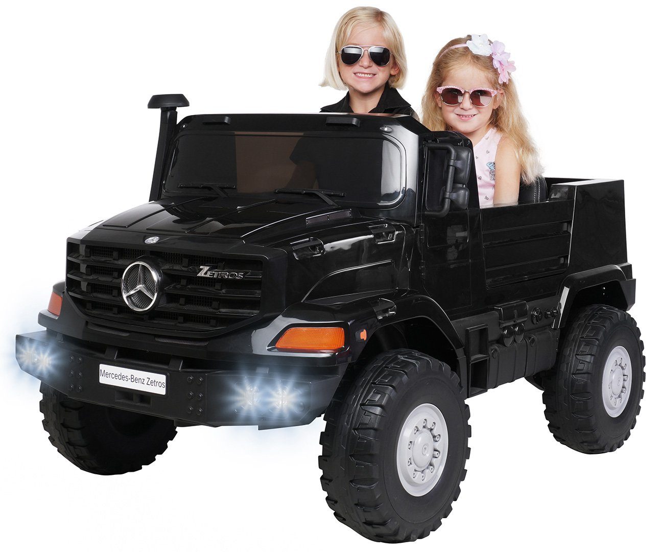 Actionbikes Motors Elektro Kinderauto Kinder Elektroauto Mercedes Benz Zetros Belastbarkeit 40 Kg Fur 2 Kinder Leistungsstarke 240 Watt Online Kaufen Otto