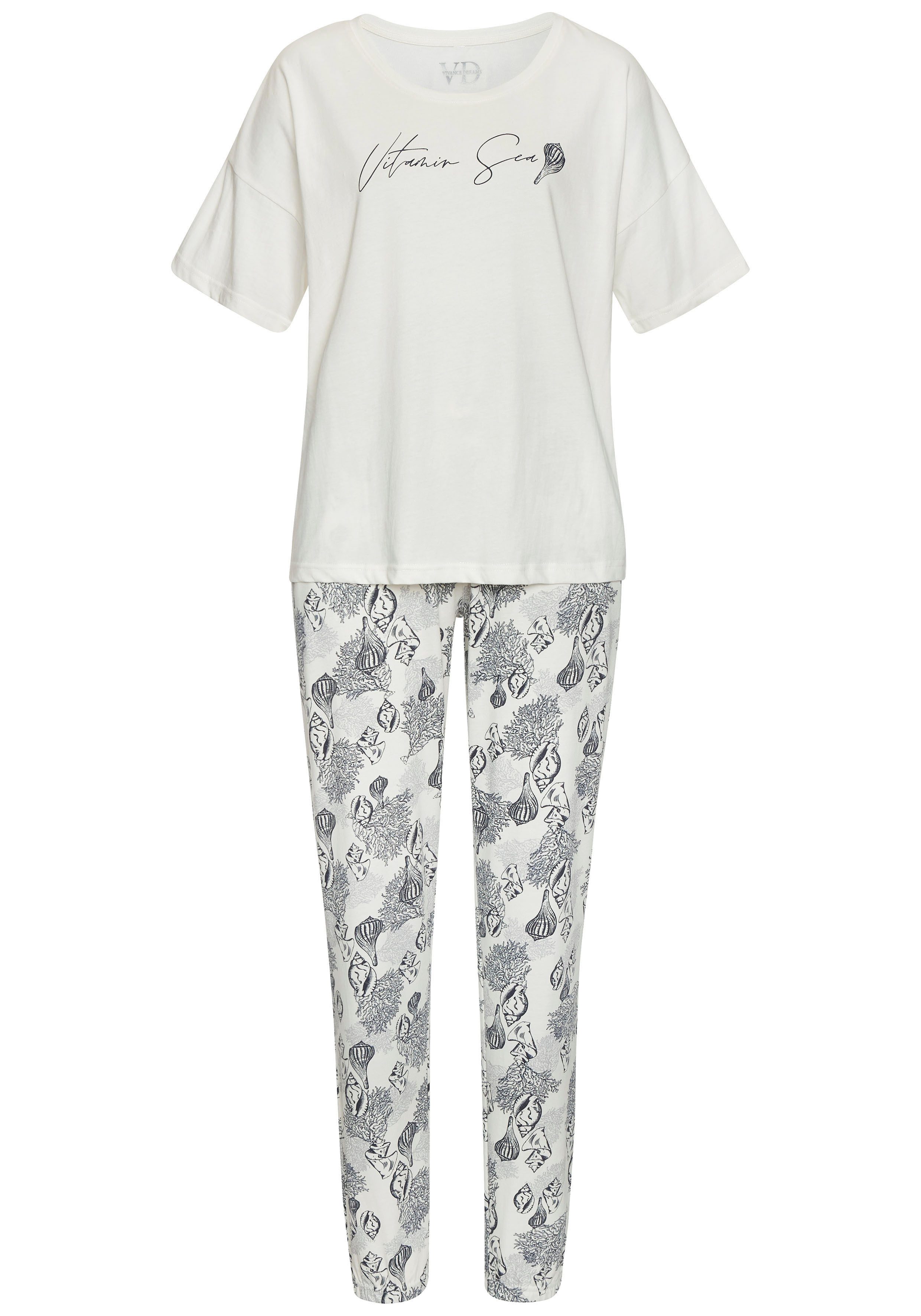 Vivance Dreams Pyjama (Set, 2 tlg) Allover-Druck günstig online kaufen