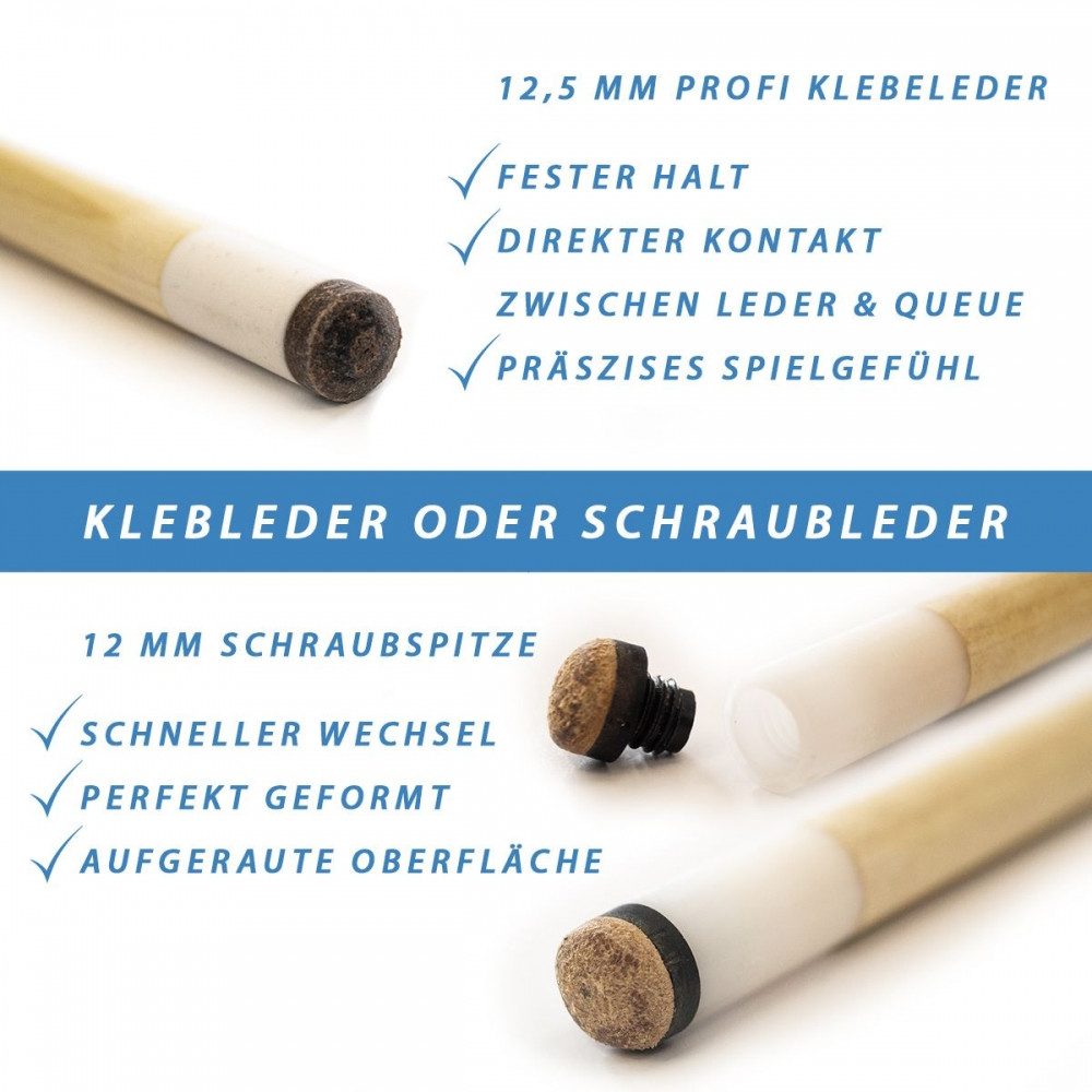 Winsport Billardqueue Winsport Shooter HouseCue 2-tlg. - 12,5 mm Billard-Cue., Hochwertiger Ahornholz-Cue