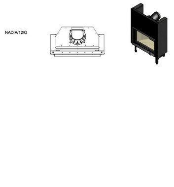 Kratki Kamineinsätze Nadia 12 mit Schiebetür, 12,00 kW