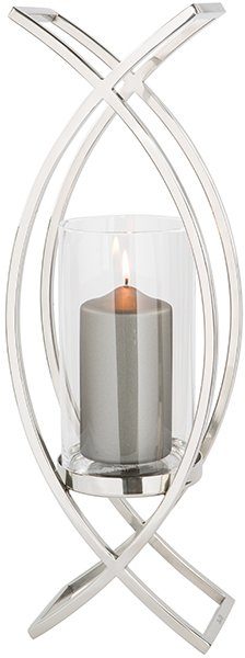 Fink Windlicht MADDOX, Weihnachtsdeko (1 St), aus Edelstahl und Glas, Höhe ca. 54 cm