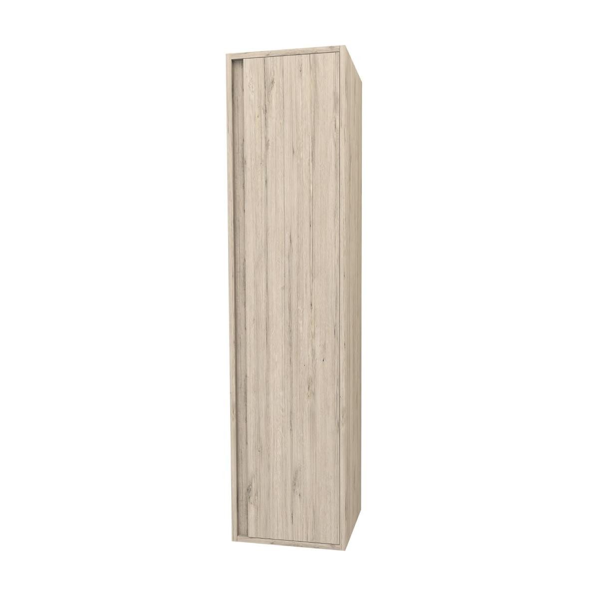 Belvit Hochschrank ARONA Badmöbel MDF Softclose helles Holz hängend 135 cm und 160 cm