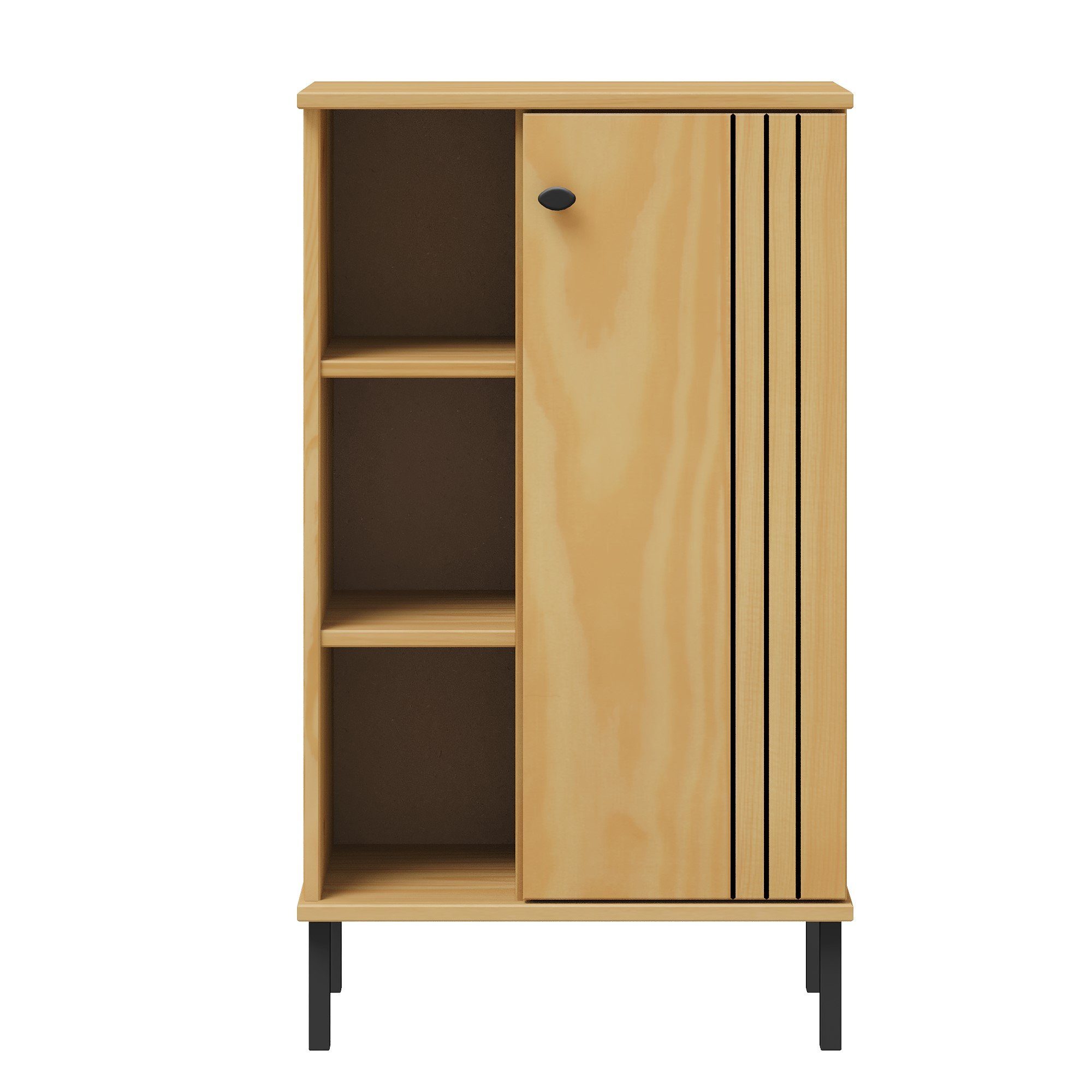 Woodroom Regal Sevilla, Kiefer massiv eichefarbig lackiert, BxHxT 52x90x32 cm