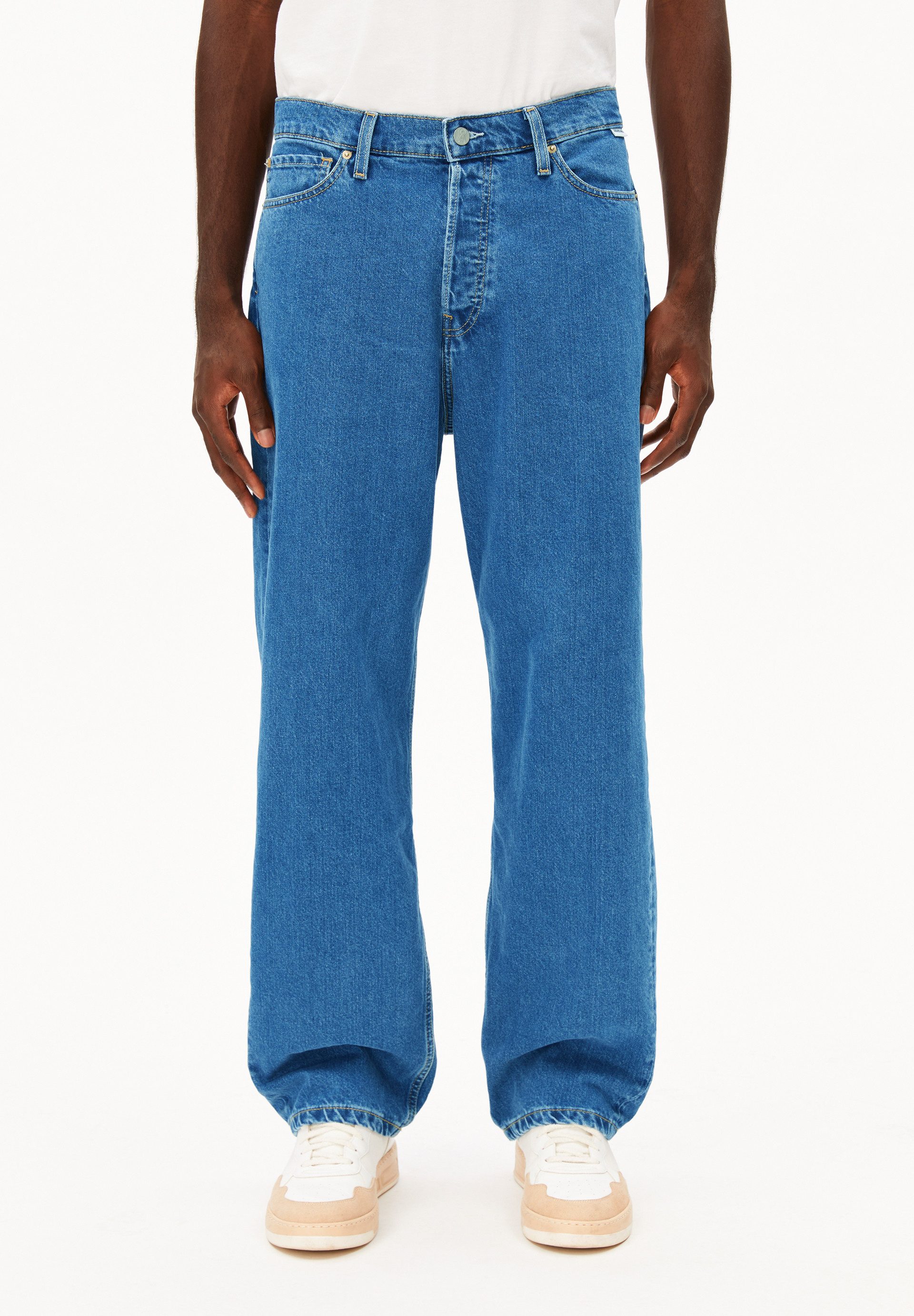 Armedangels Bootcut-Jeans JAAMEO Baggy Jeans recycelte Baumwolle Baggy Fit (Non-Stretch, Baggy Fit) Mid waist