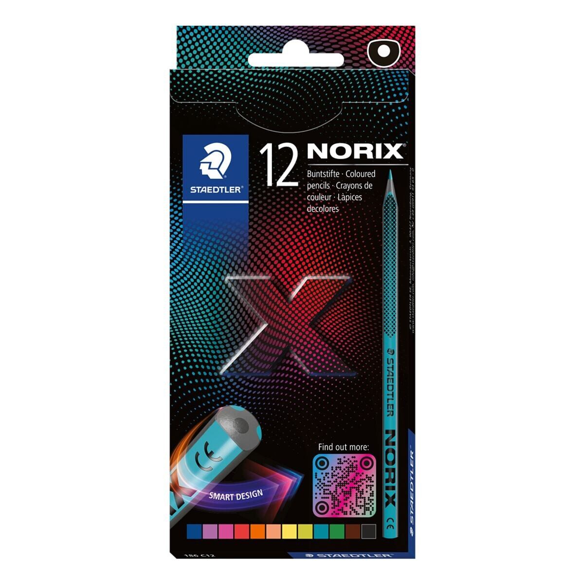 STAEDTLER Buntstift NORIX®, (12-tlg), mit Halbrund-Schaft