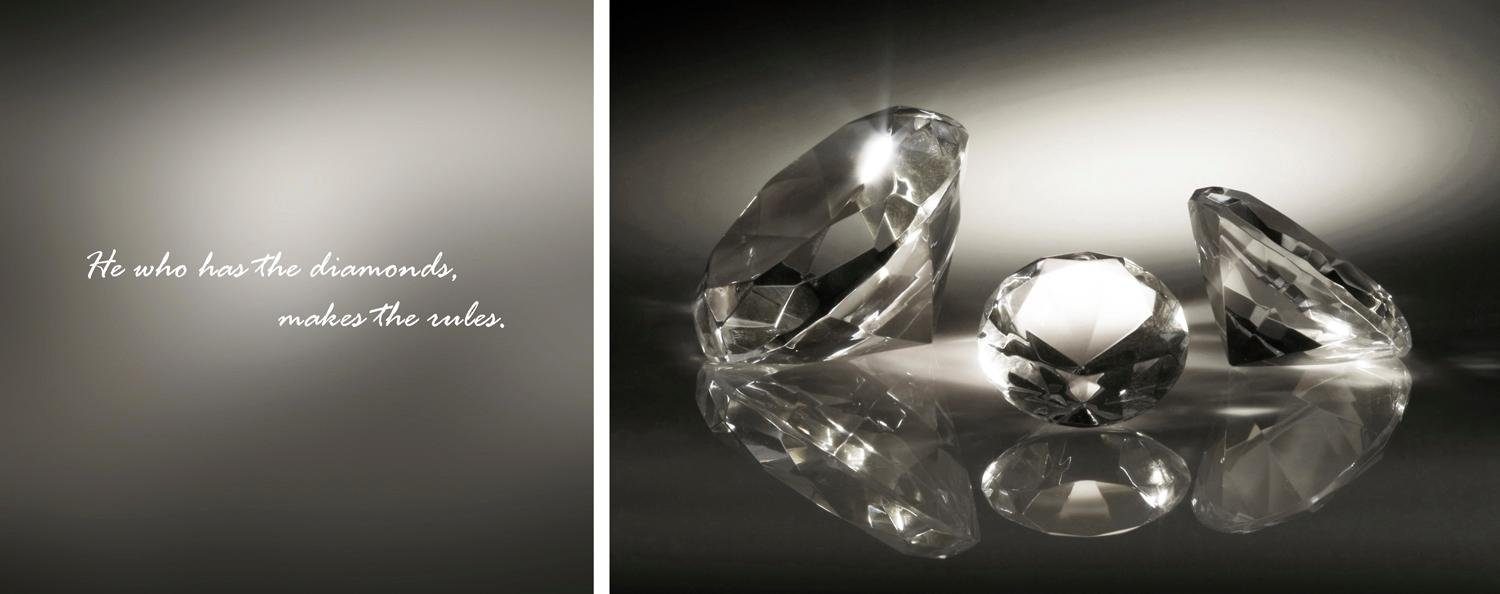 Diamonds, (Set), Leinwandbild queence 2er-Set
