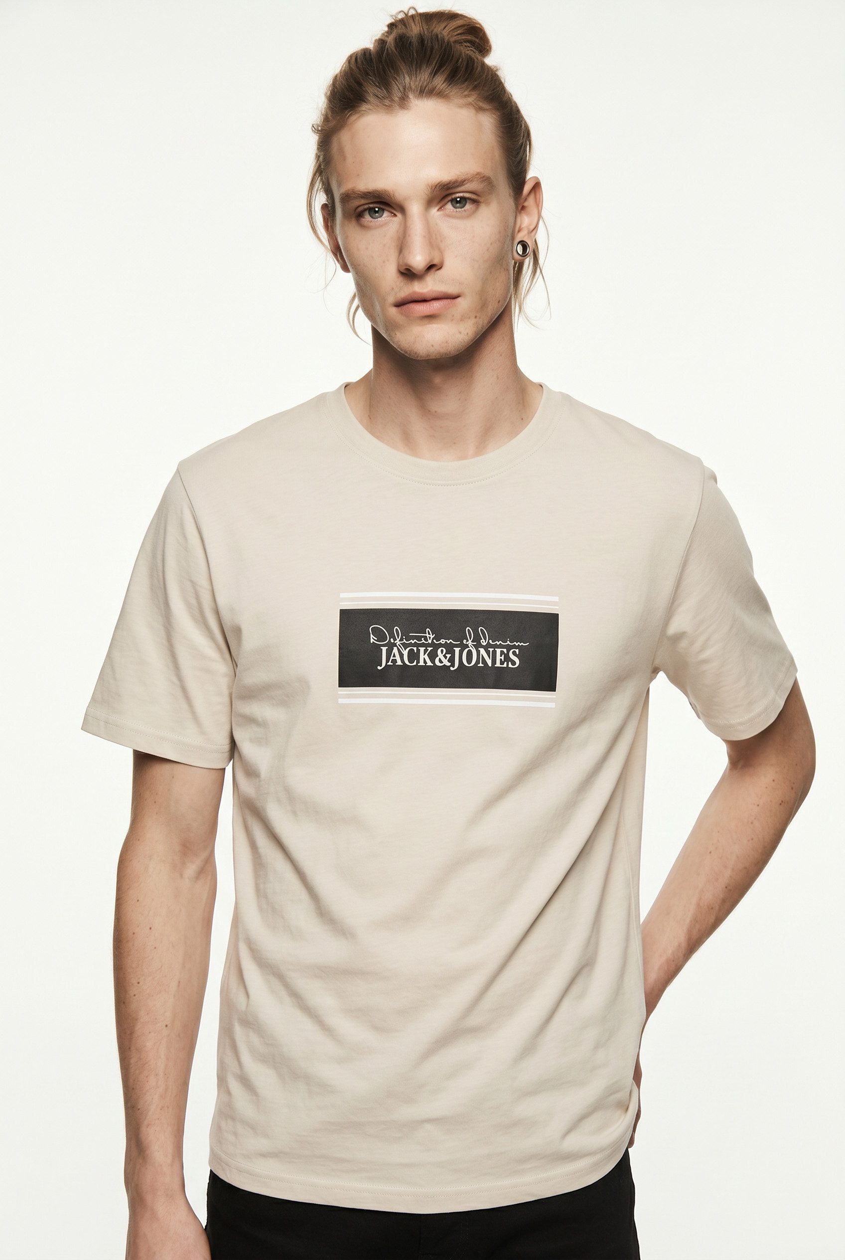 Jack & Jones Rundhalsshirt JJBUSTER TEE SS CREW NECK BTS aus Baumwolle, normale Passform, pflegeleicht