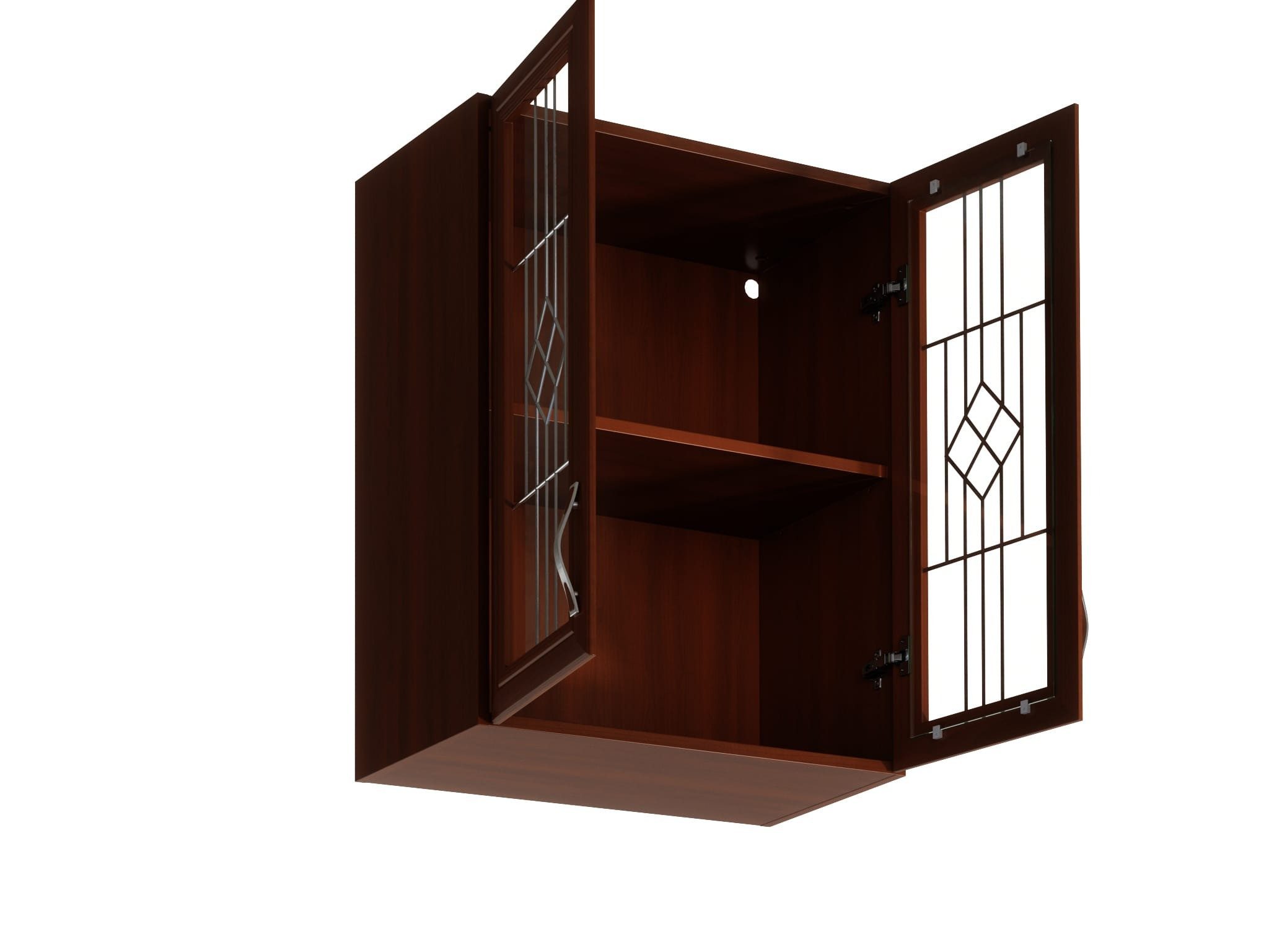 ROYAL24_MARKT Glashängeschrank - Sycylia Milano Küchen Hängeschrank 60 cm mit Glas (Packung, 1-St., Serie Sycylia Milano – G60S) Top Qualität – Modernes Design – Edle Materialien