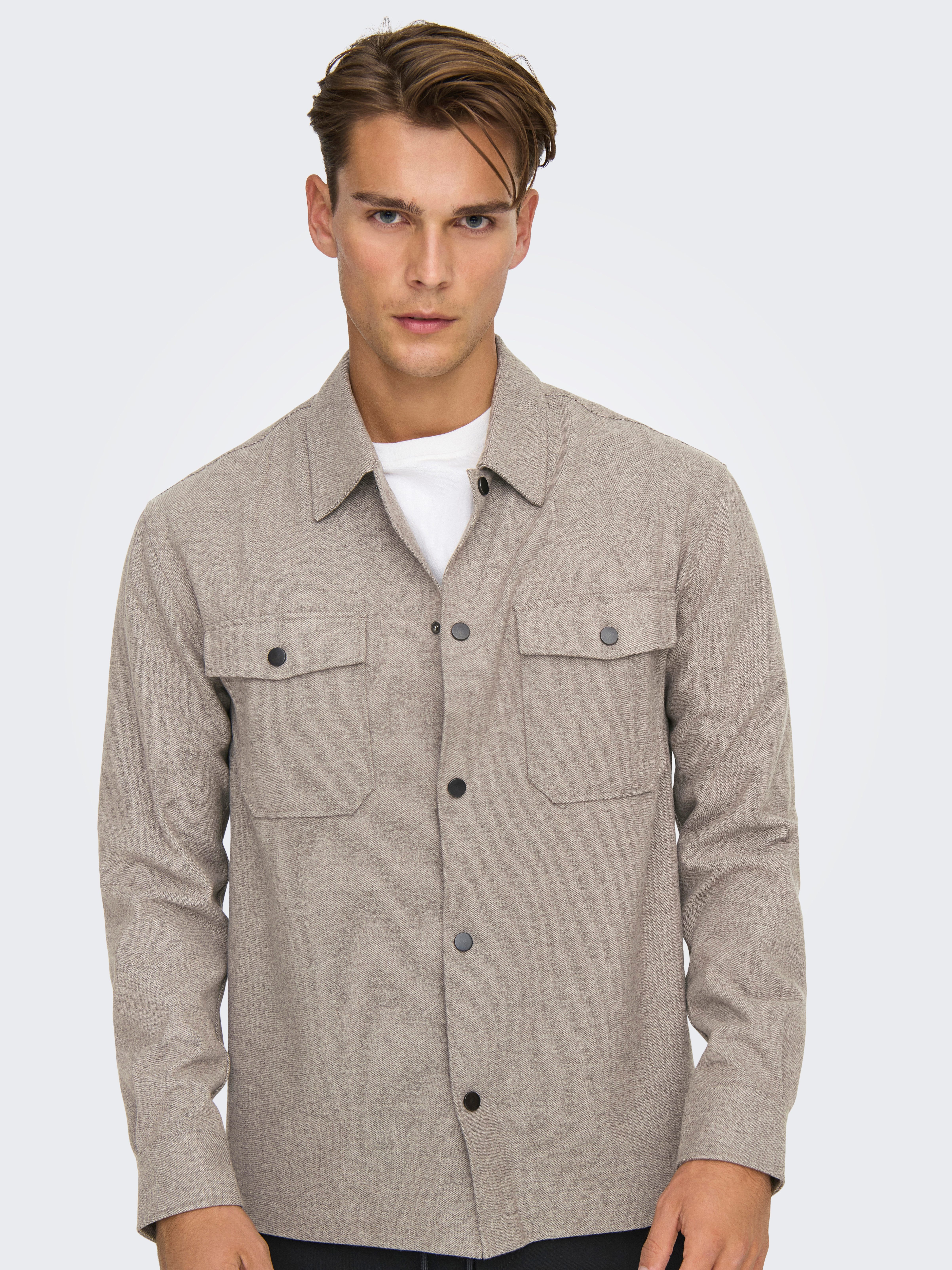 ONLY & SONS Langarmhemd ONSMARK BRUSHED günstig online kaufen