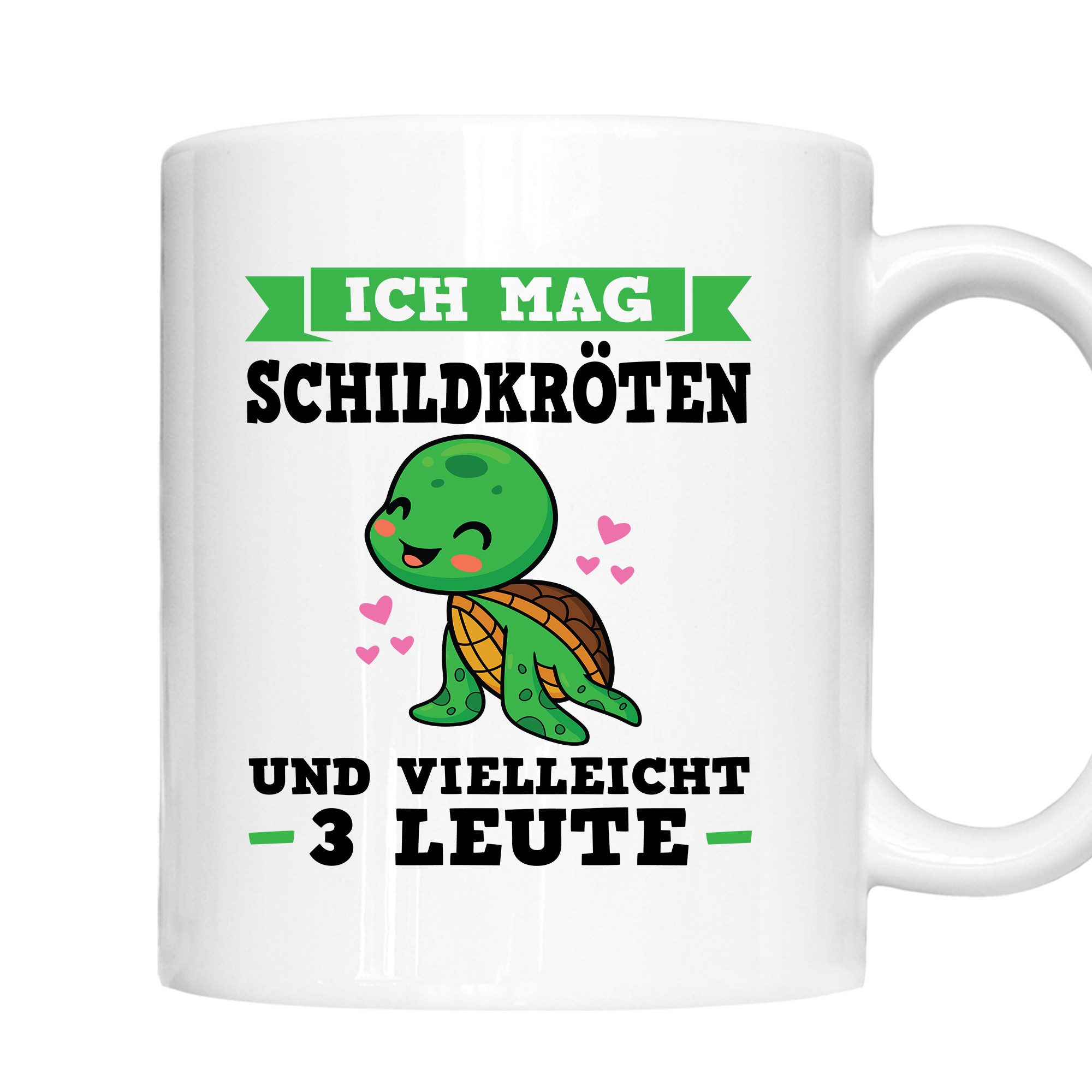 Printmacher Tasse Schildkröte Tasse Kaffebecher Schildkröten Amphibie Tiere Süß, Keramik