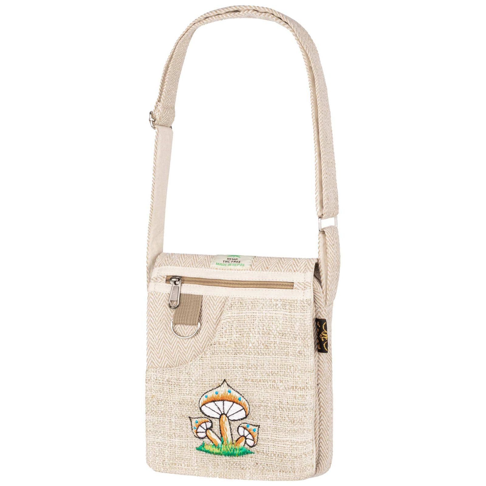 KUNST UND MAGIE Schultertasche Schultertasche Hippie Handtasche Goa Tasche Crossbody Bag Unisex Hanf