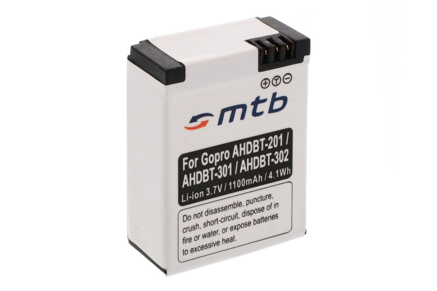 mtb more energy »[BAT-367 - Li-Ion]« Kamera-Akku kompatibel mit Akku-Typ Gopro  Hero 3 AHDBT-301 1180 mAh (3,7 V), passend für: GoPro Hero3 & Hero3+ Black,  White, Silver Edition… online kaufen | OTTO