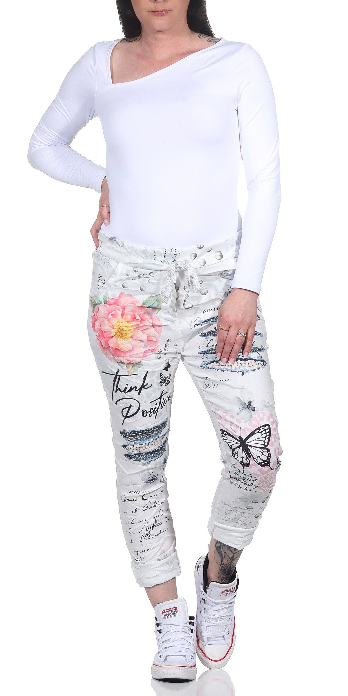 CLEO STYLE Schlupfhose Damen Sweathose 1289 Style 6 – Bild 2 von 5