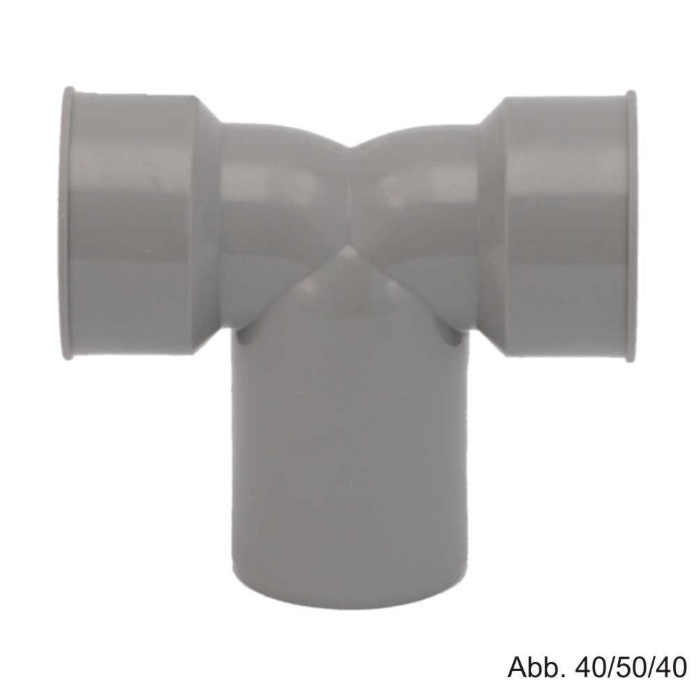 Ostendorf Kunststoffe Wasserrohr HT-Doppelsiphonwinkel ohne Gummimanschette, DN 40 x DN 50 x DN 40