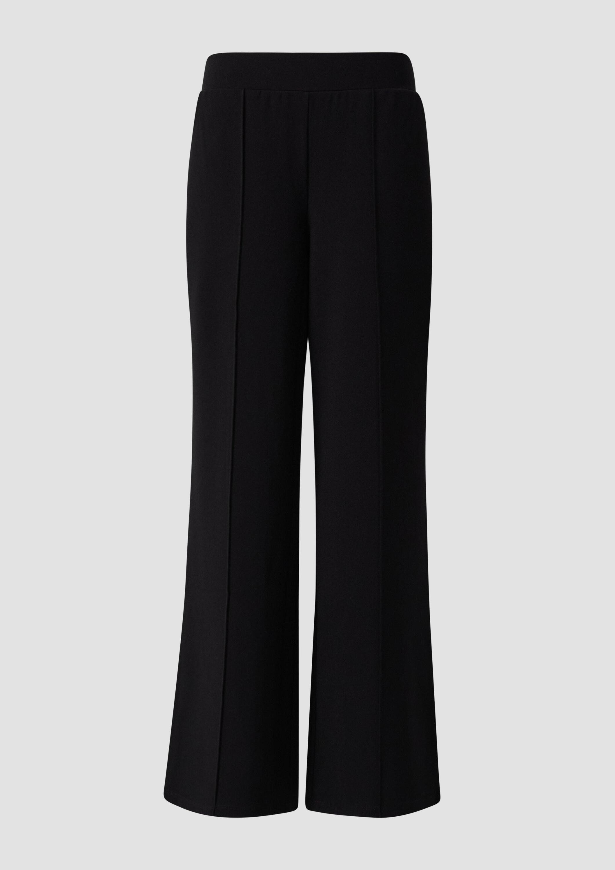s.Oliver Chinos Hose Wide-Leg-Hose mit Eingrifftaschen und Elastikbund