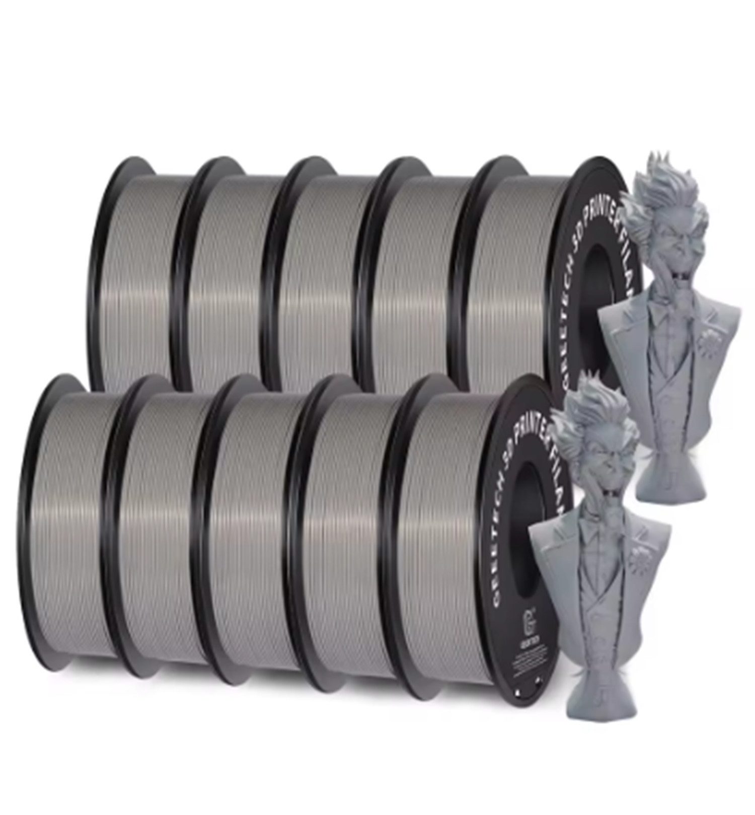 Geeetech Filament PLA 3D-Druckfilament 1,75mm 10KG, hohe Präzision, verstopfungsfrei, kompatibel mit FDM 3D-Druckern