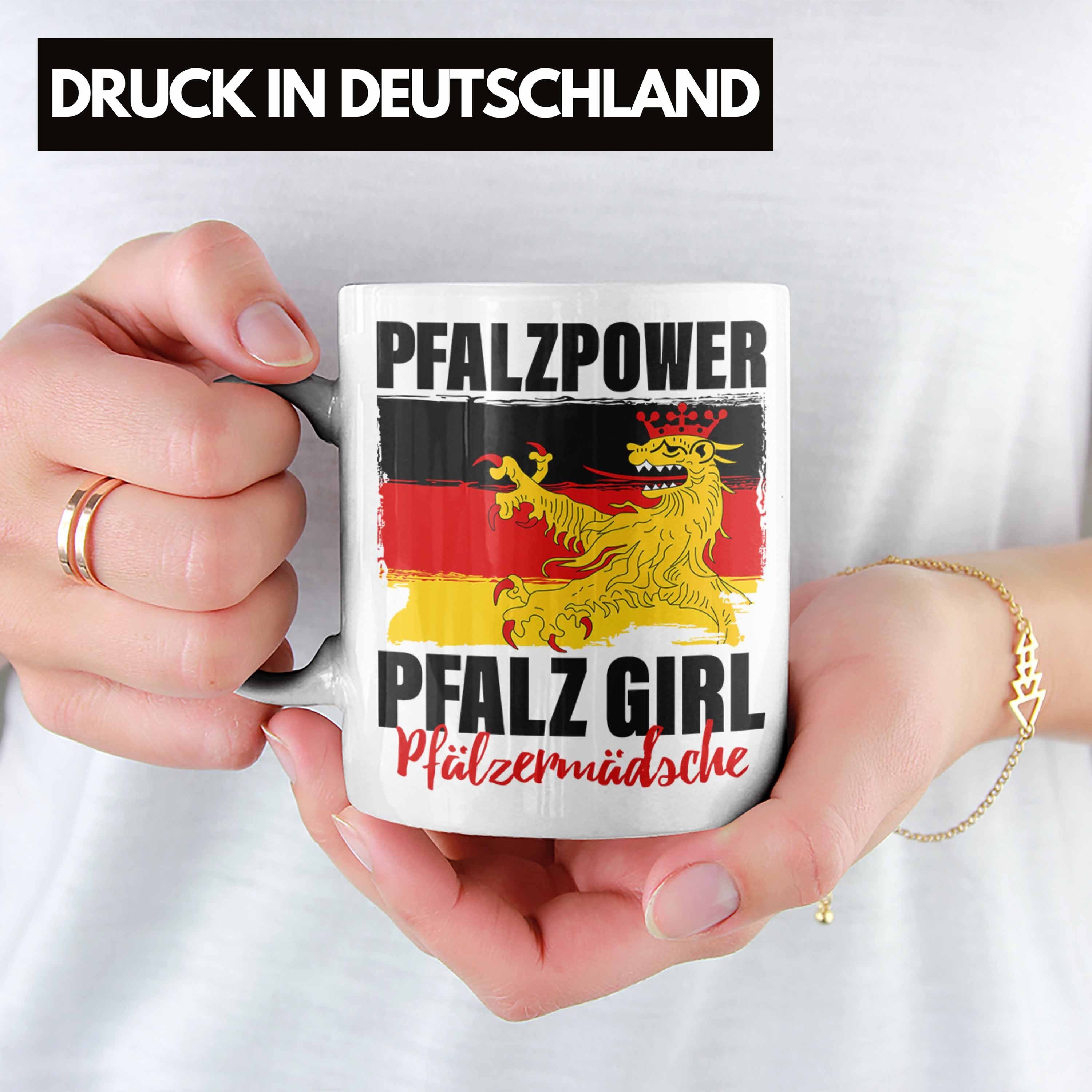 Trendation Tasse Pfalzpower Frauen Weiss Girl Pfalzmädsche Pfalz Geschenk Tasse