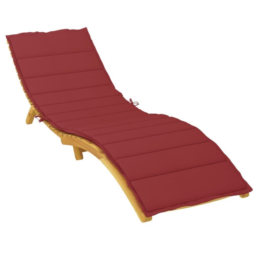 vidaXL Sitzauflage Sonnenliegen-Auflage Weinrot 200x70x3 cm günstig online kaufen