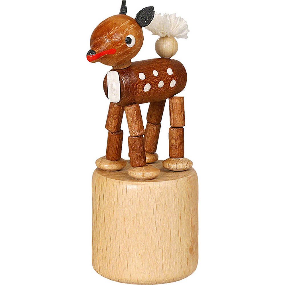 Jan Stephani Erzgebirgische Volkskunst Dekofigur Wackeltier Reh (7cm) von Jan Stephani